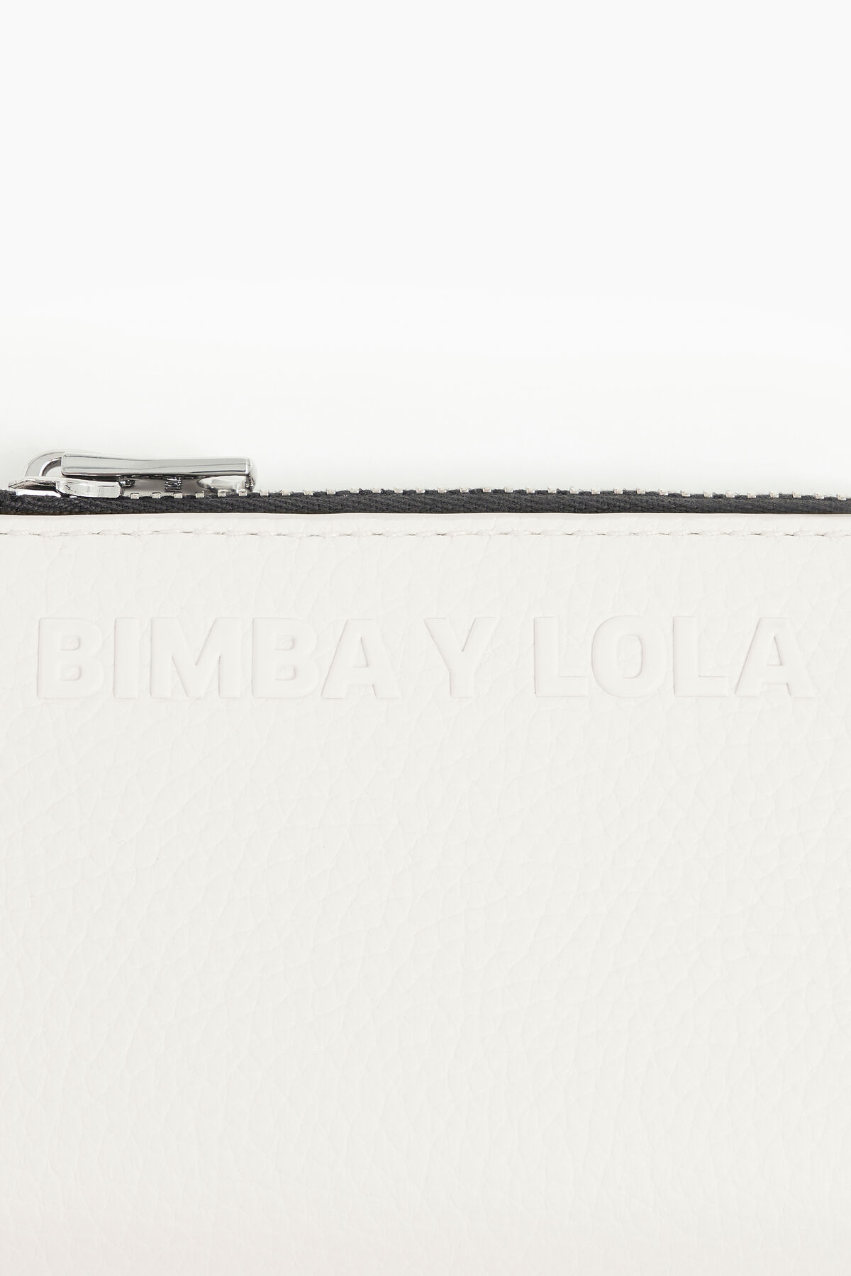 Monedero rectangular piel blanco