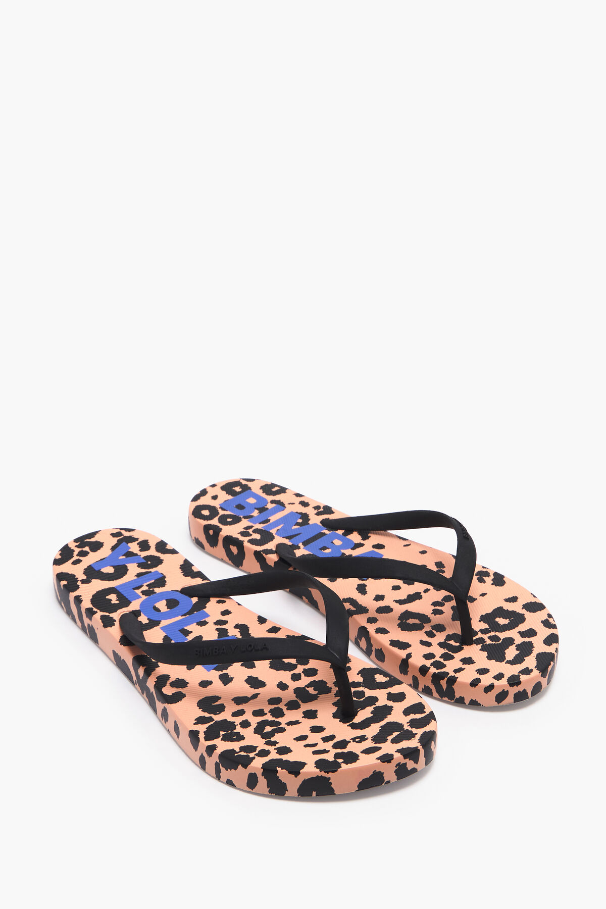 Chancla print Leopard naranja