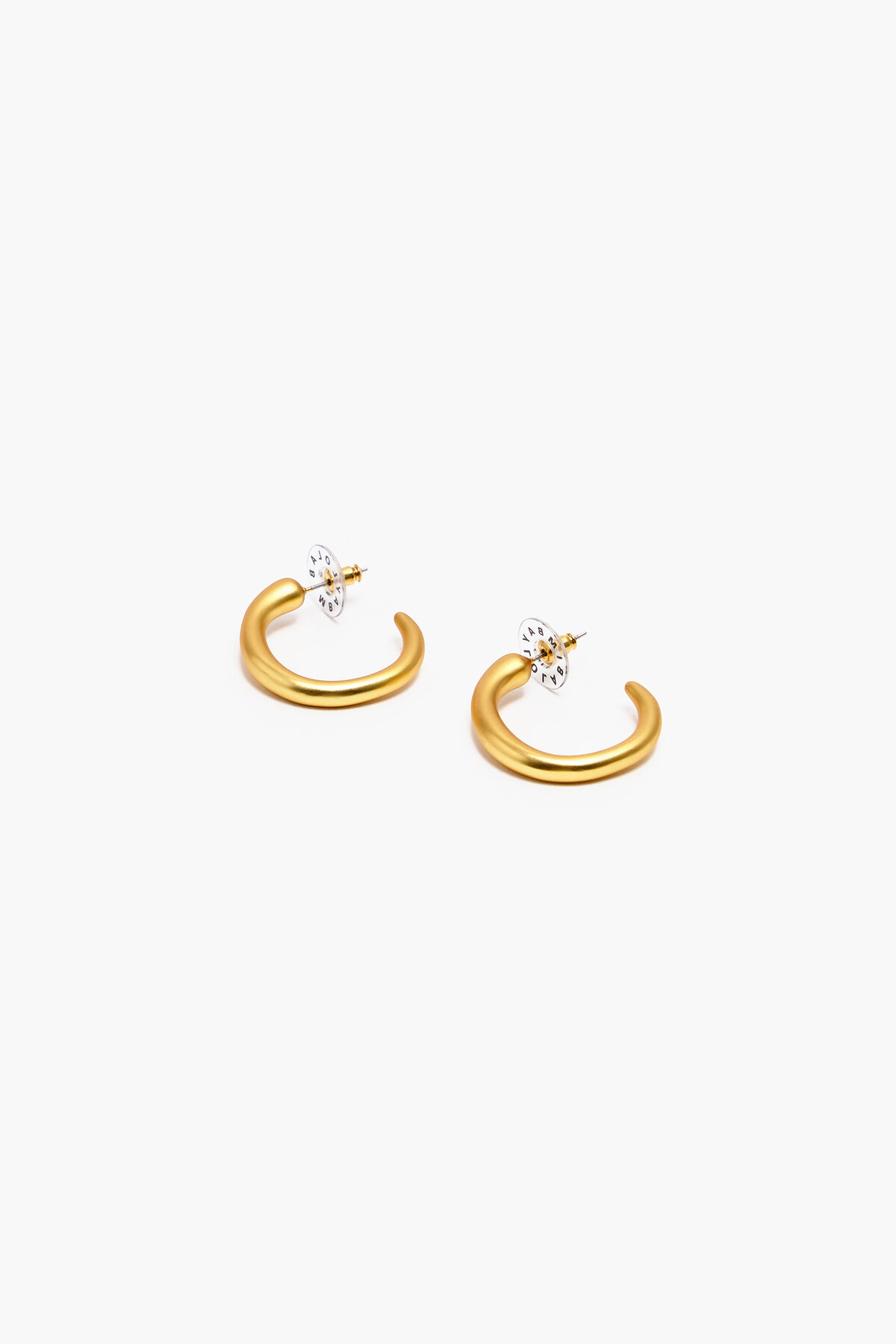 Pendientes aro maxi dorado mate