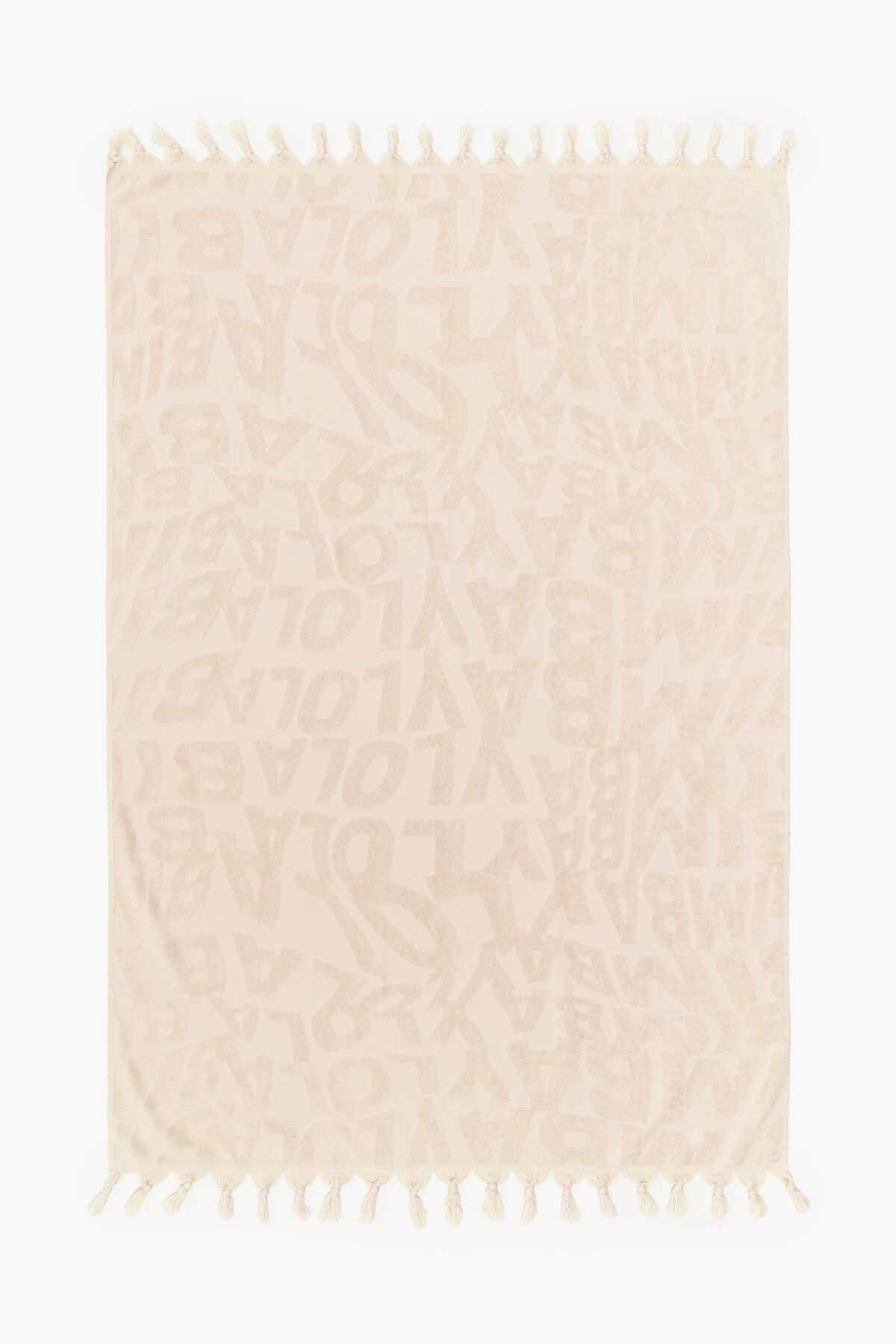 Toalla logo jacquard marfil