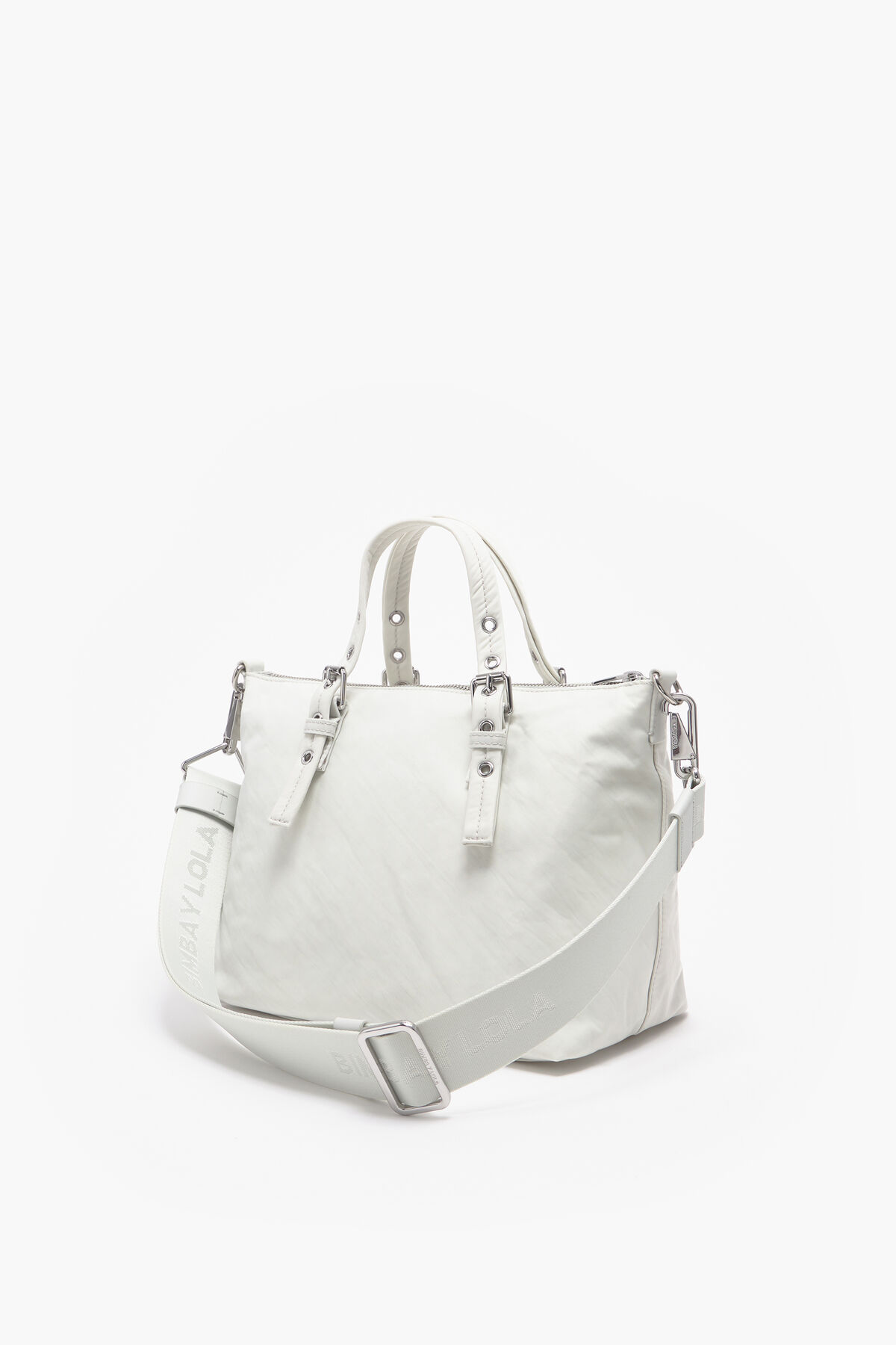 Bolso tote M nylon gris