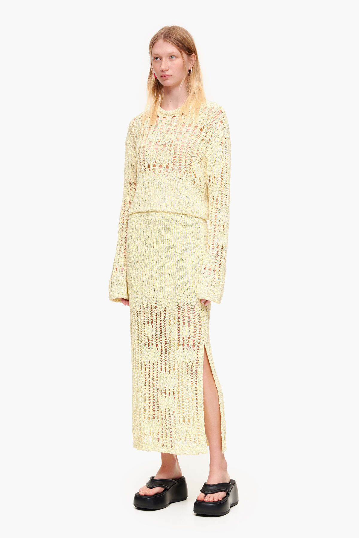 Falda punto midi lima