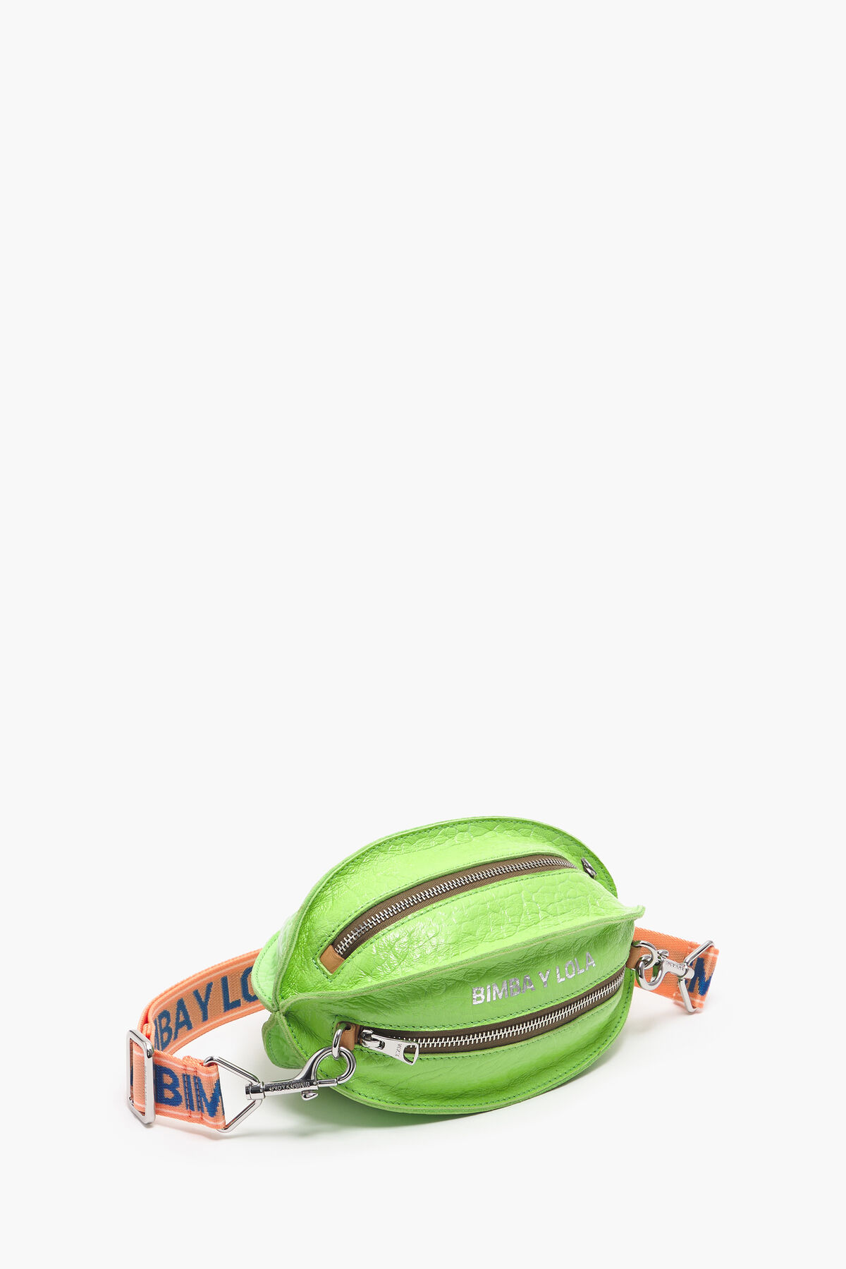Bolso Pelota S piel verde neón