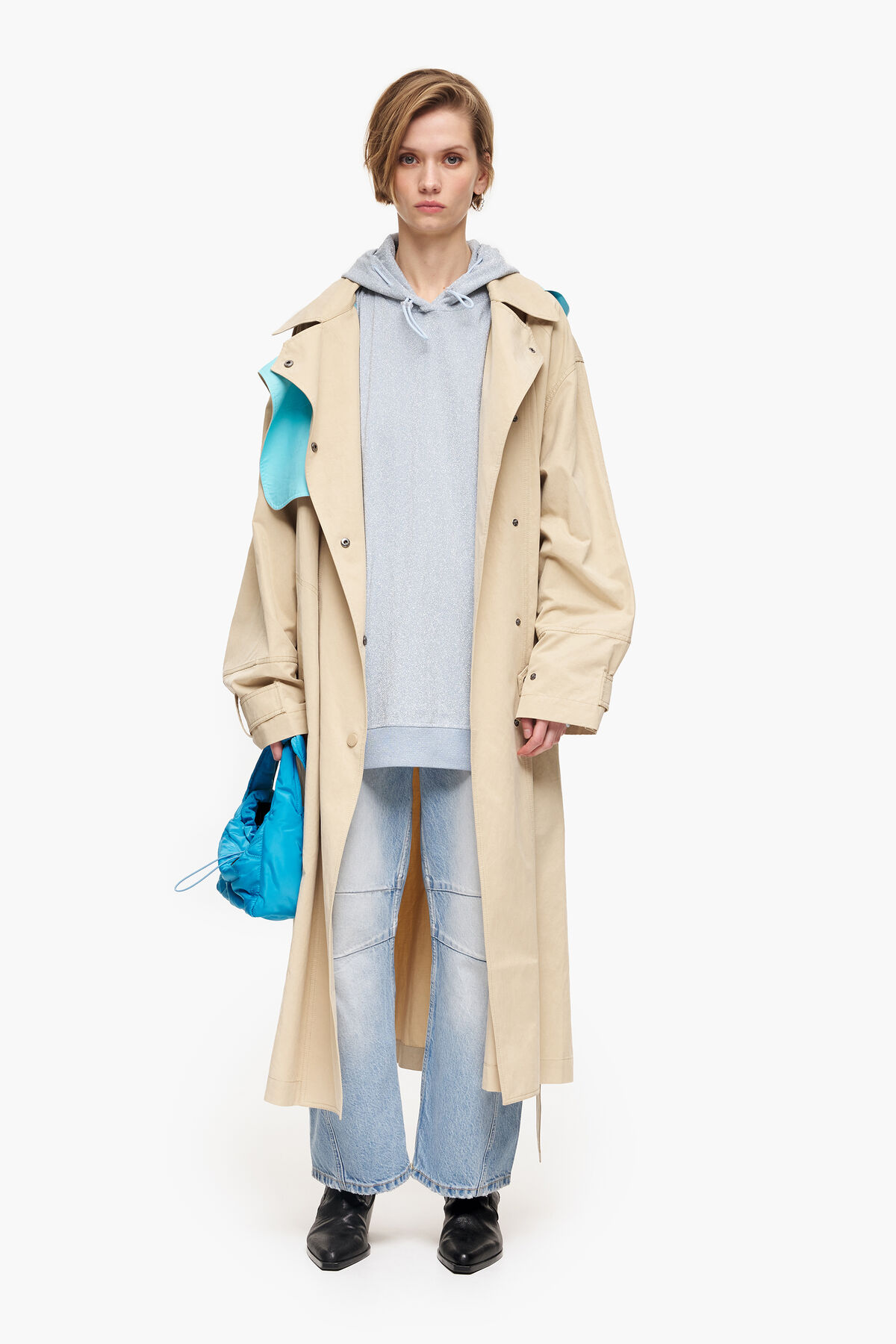 Sudadera lurex azul claro