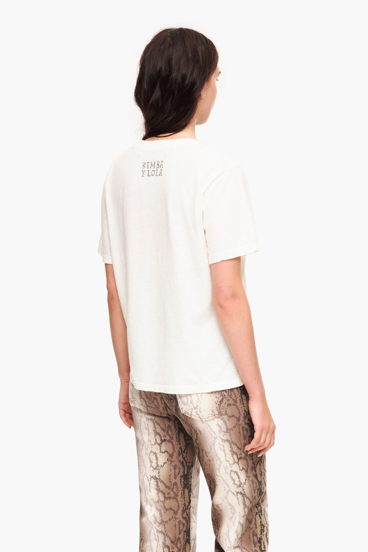 Camiseta print Oso Panda cruda