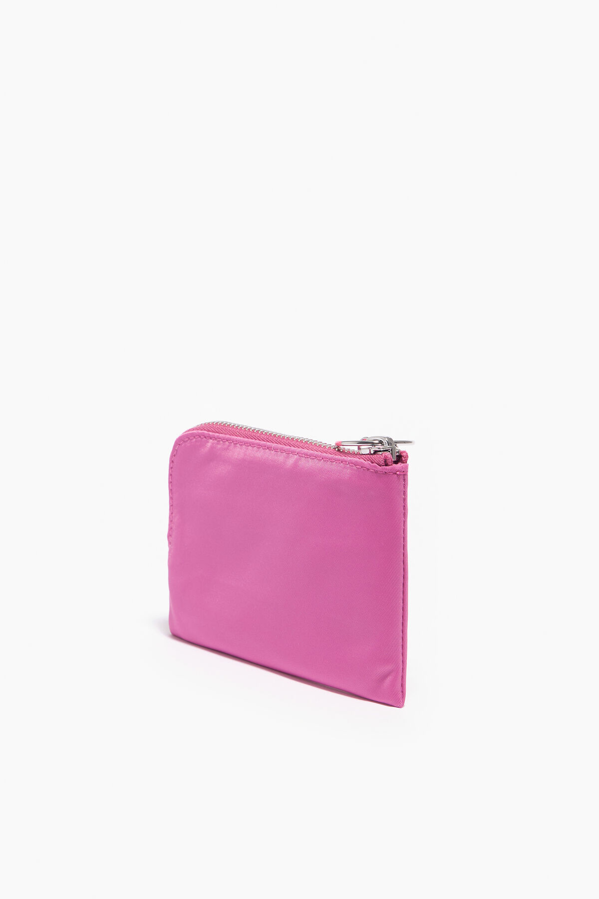 Monedero curvo nylon rosa