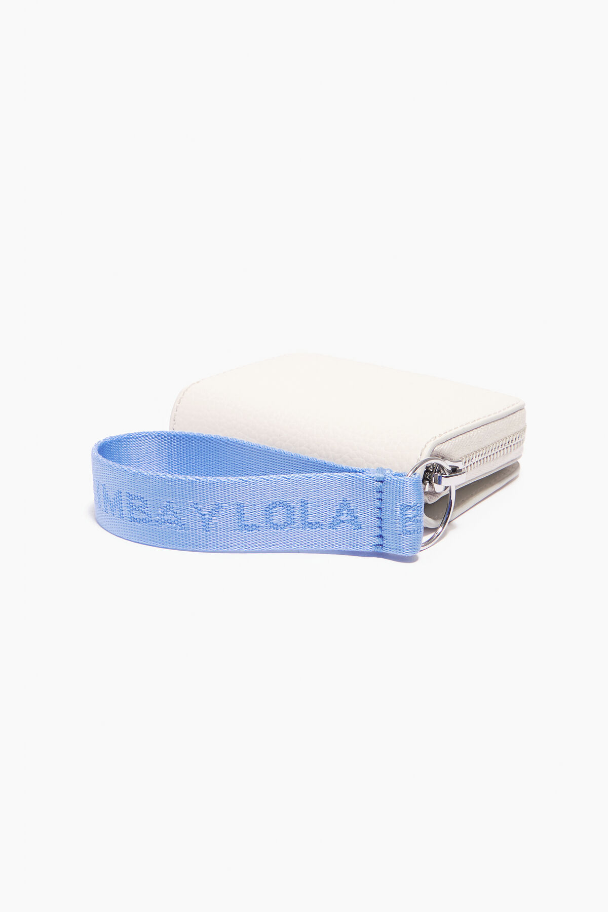 Cartera solapa piel blanca