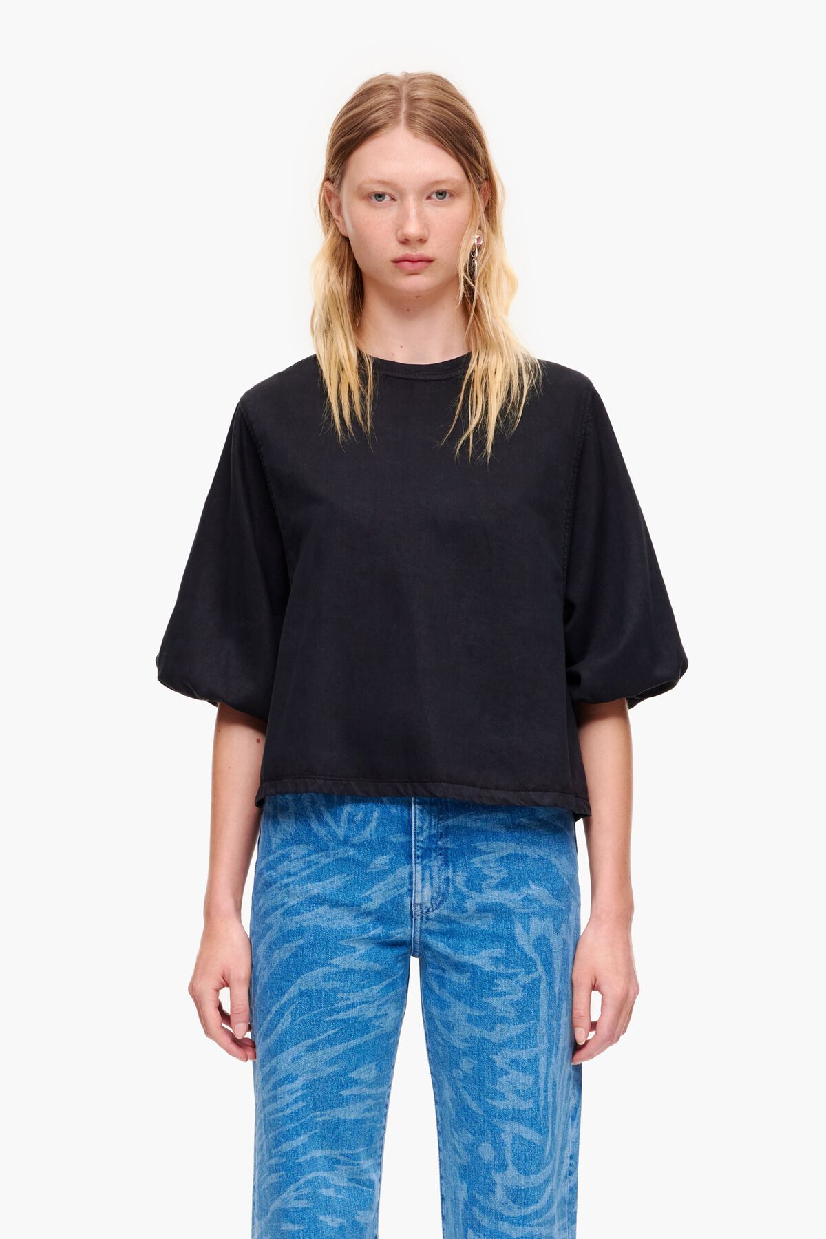 Camisa denim negro lavado