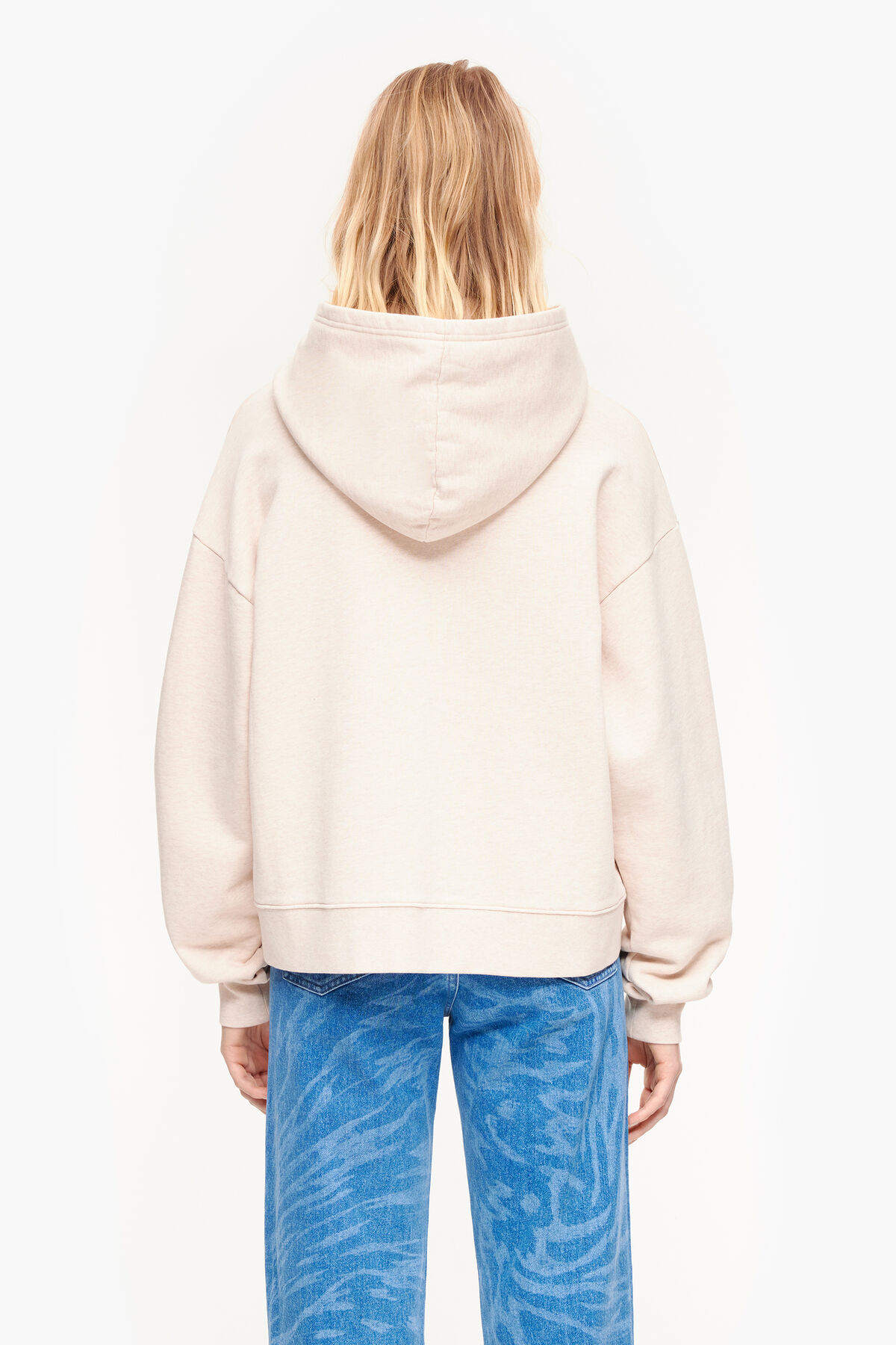 Sudadera algodón marfil