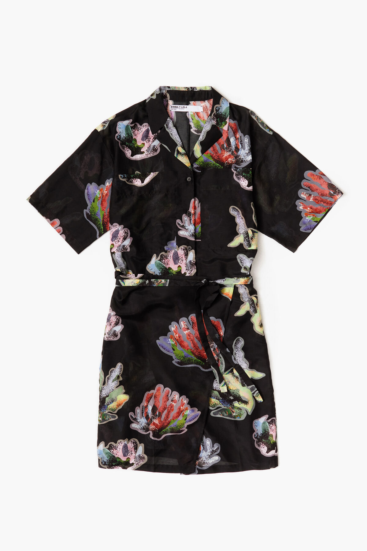 Vestido pareo print Coral gris