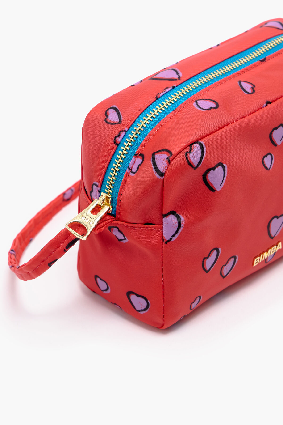 Neceser rectangular M print Small Hearts rojo