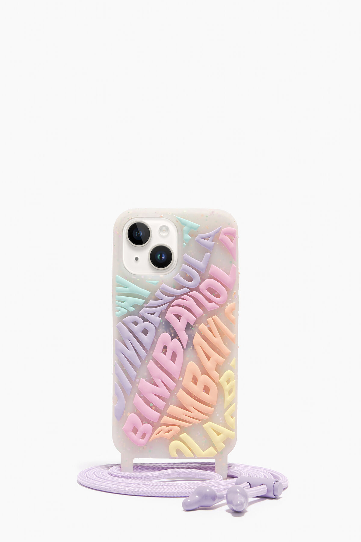 Funda iPhone 14 Plus transparente logo multicolor