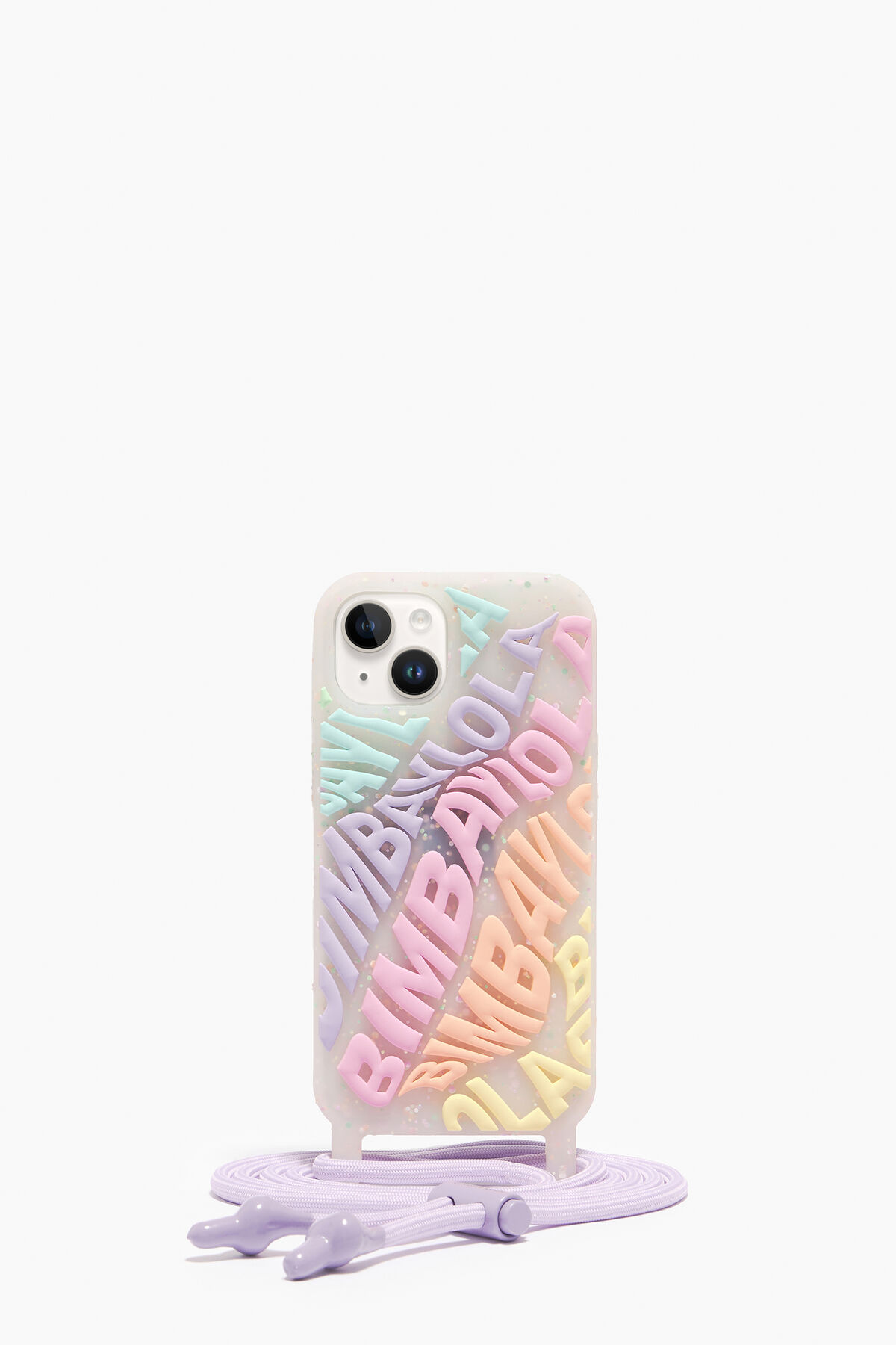 Funda iPhone 14 transparente logo multicolor