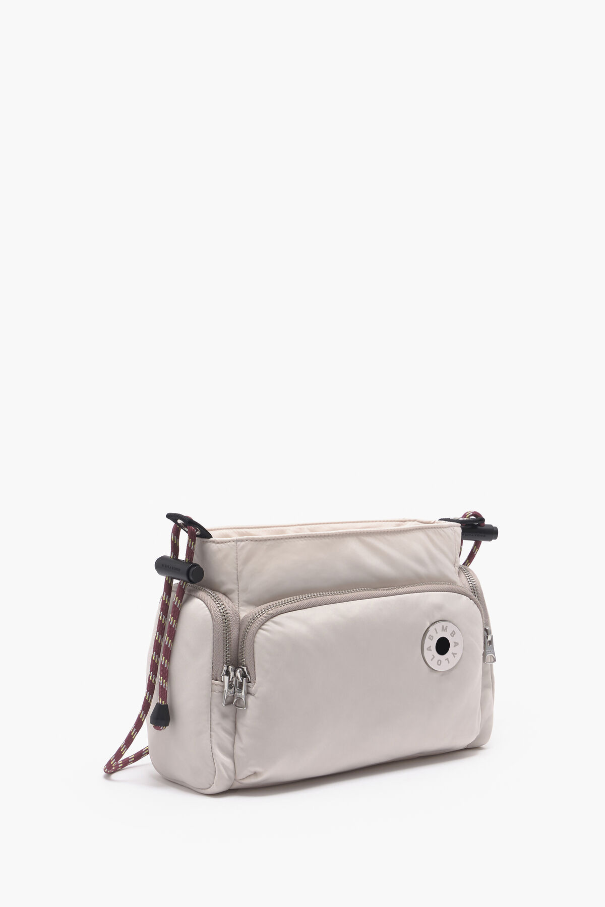 Bolso bandolera S nylon marfil