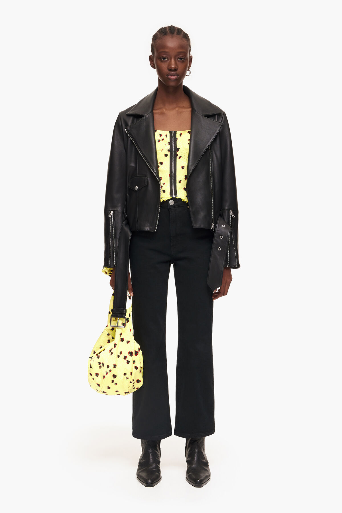 Top corset Small Hearts amarillo