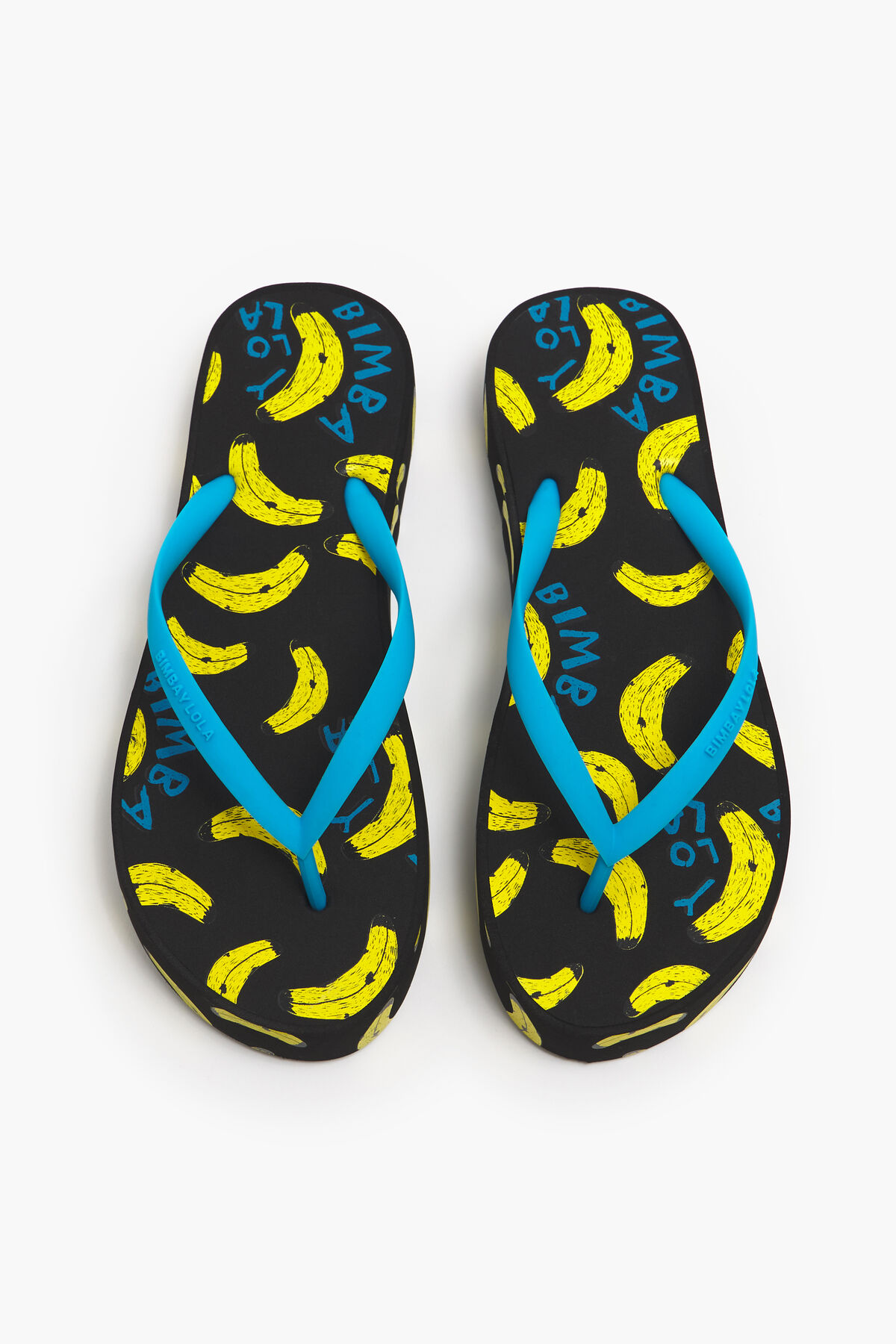 Chancla print Bananas blanca