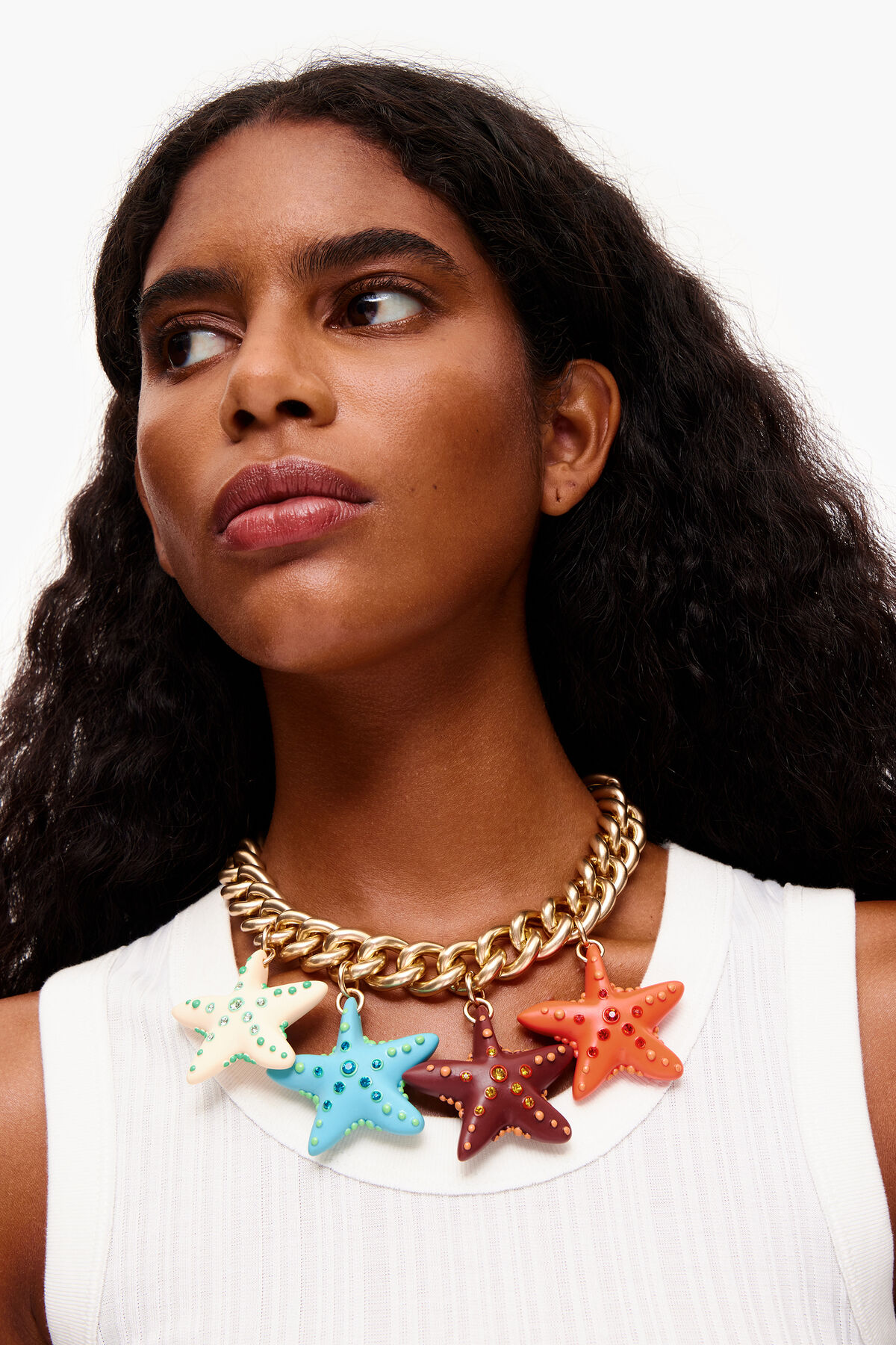 Collar estrellas resina