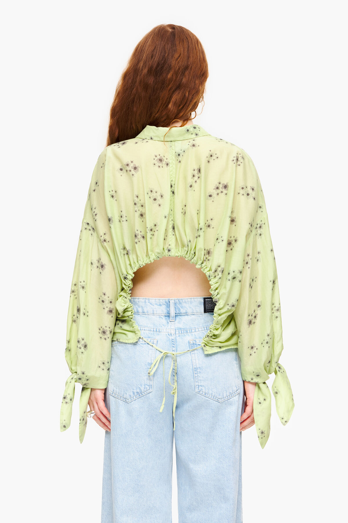 Camisa print Acrylic Flowers verde
