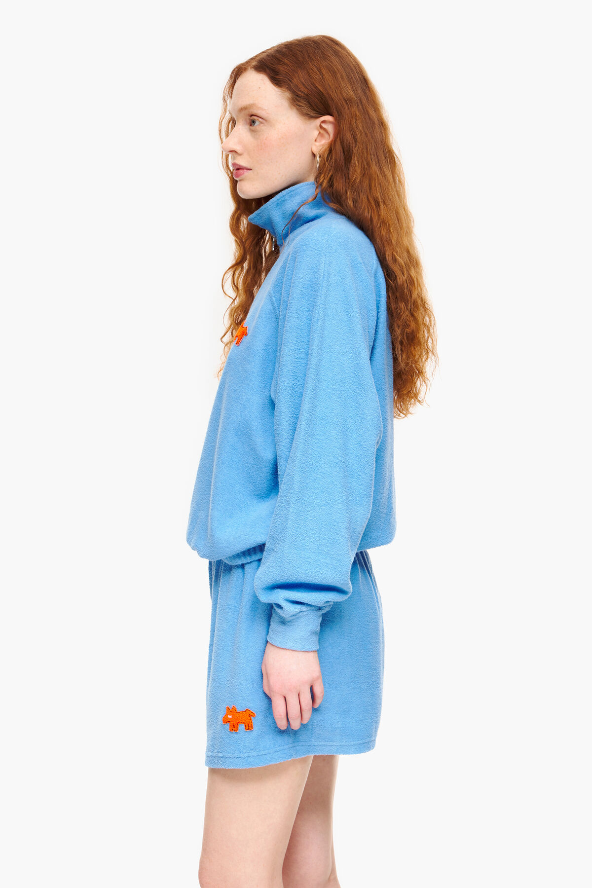 Sudadera toalla azul