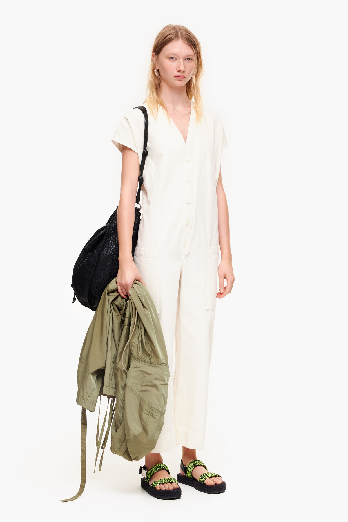 Mono vaquero largo marfil