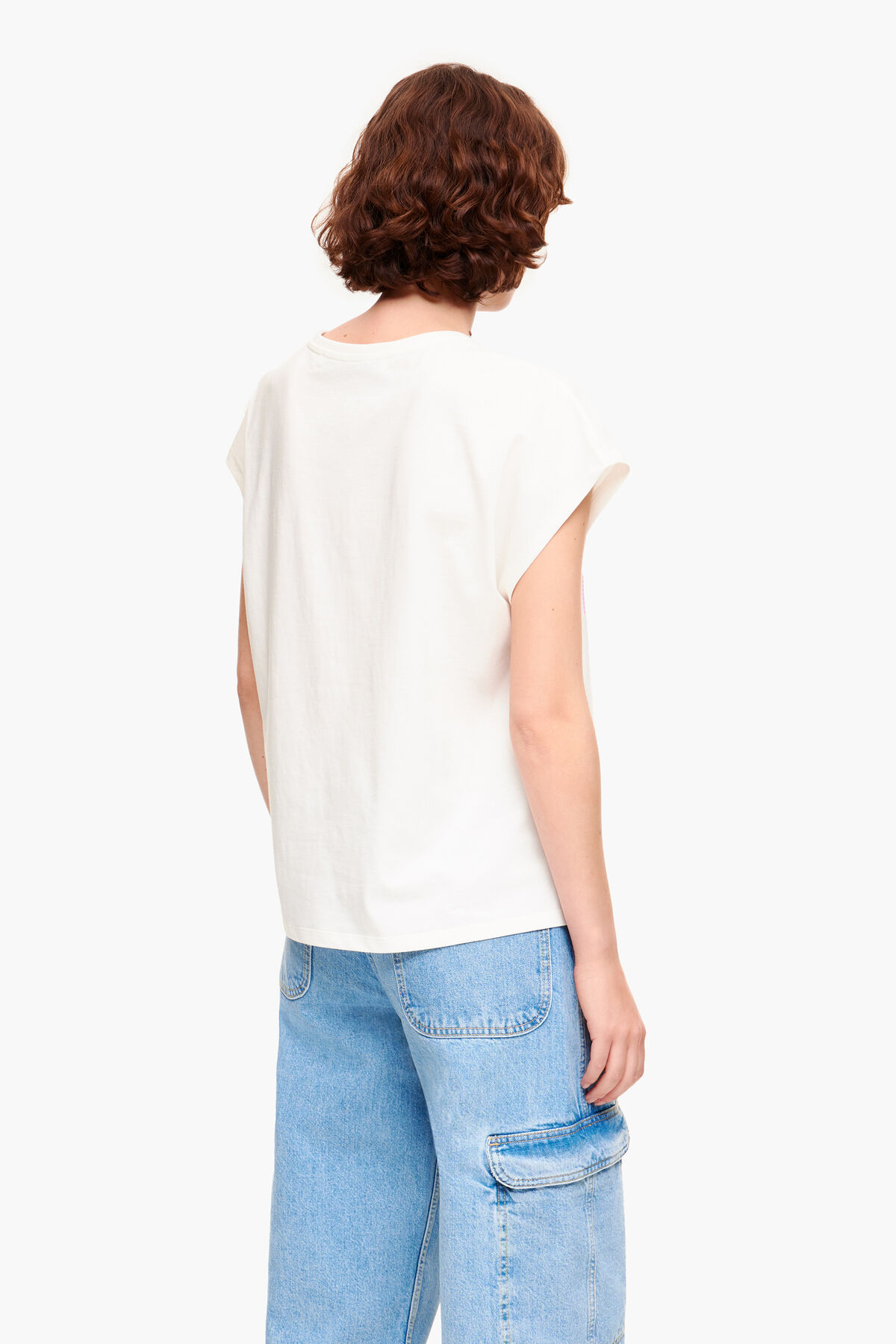 Camiseta logo Lápiz marfil