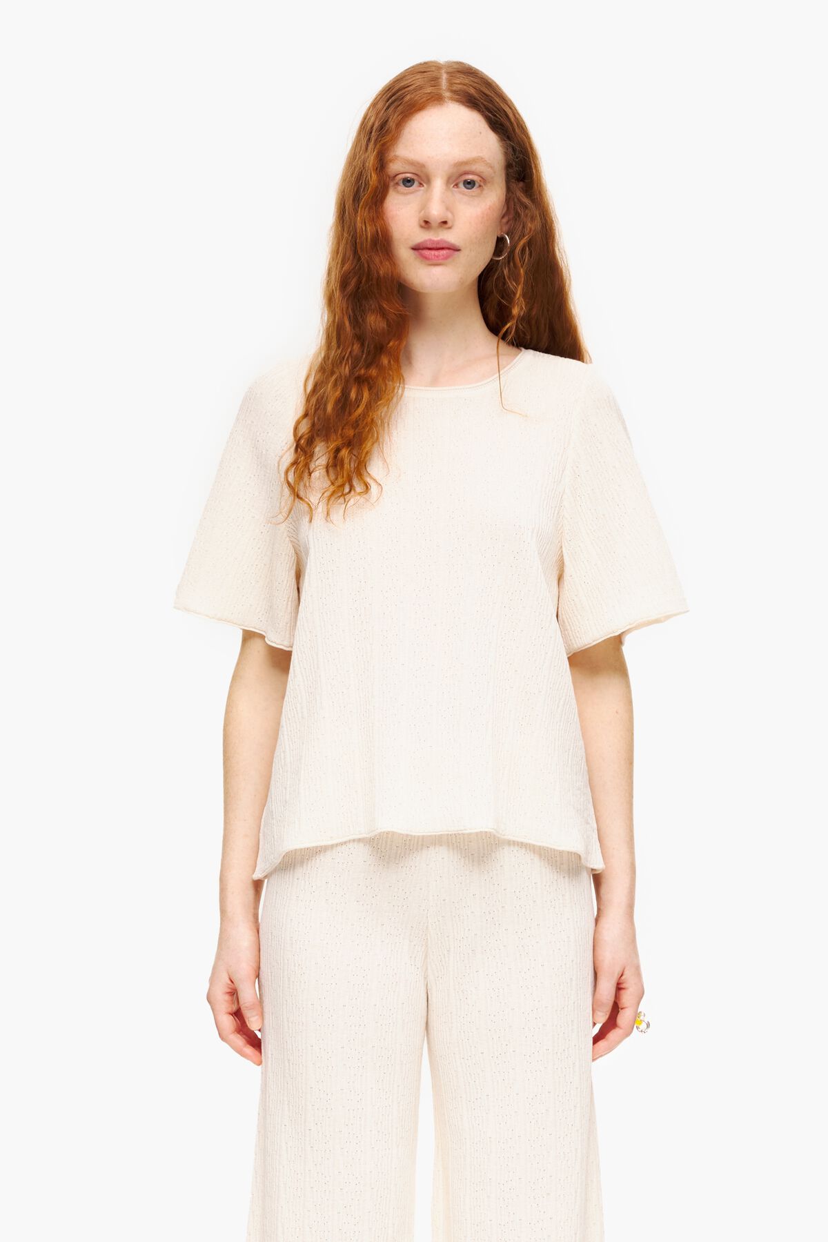 Jersey punto textura galga media crudo