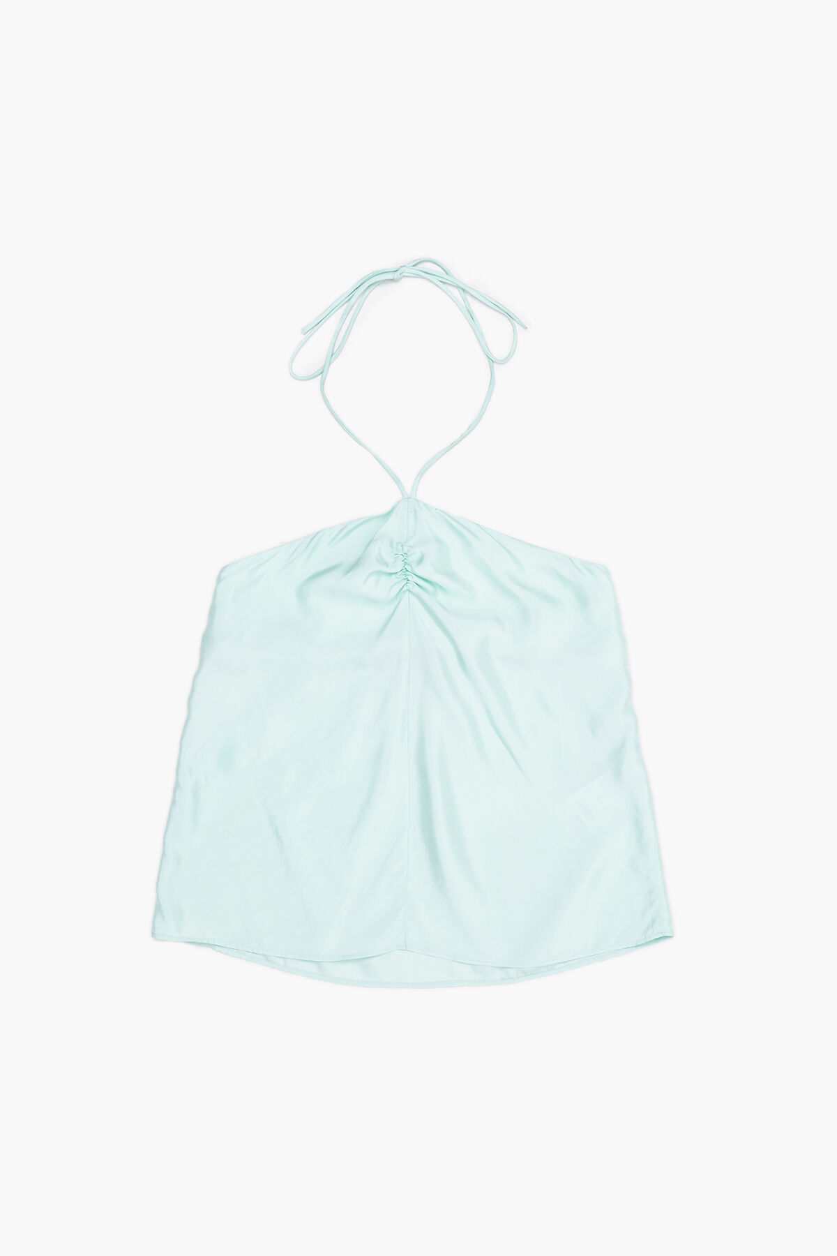 Top frunce verde menta