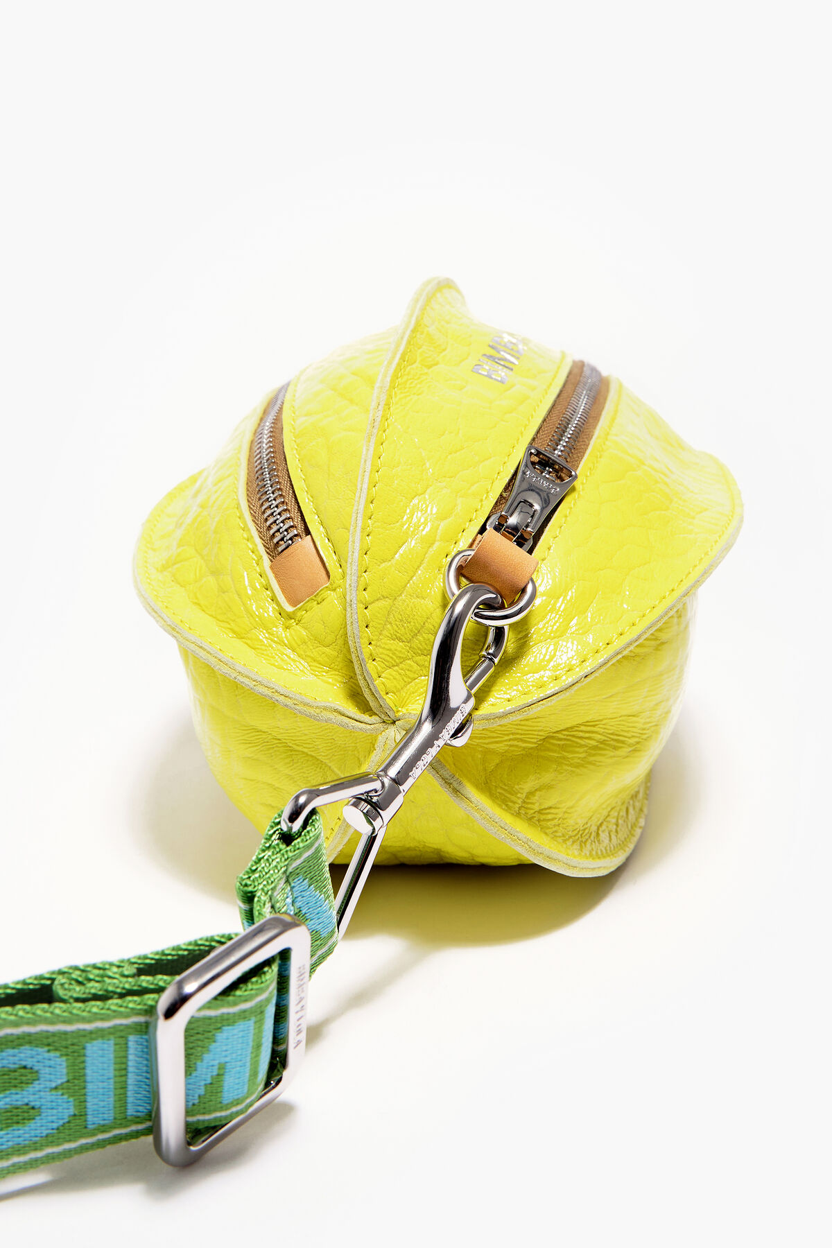 Bolso Pelota S piel amarillo