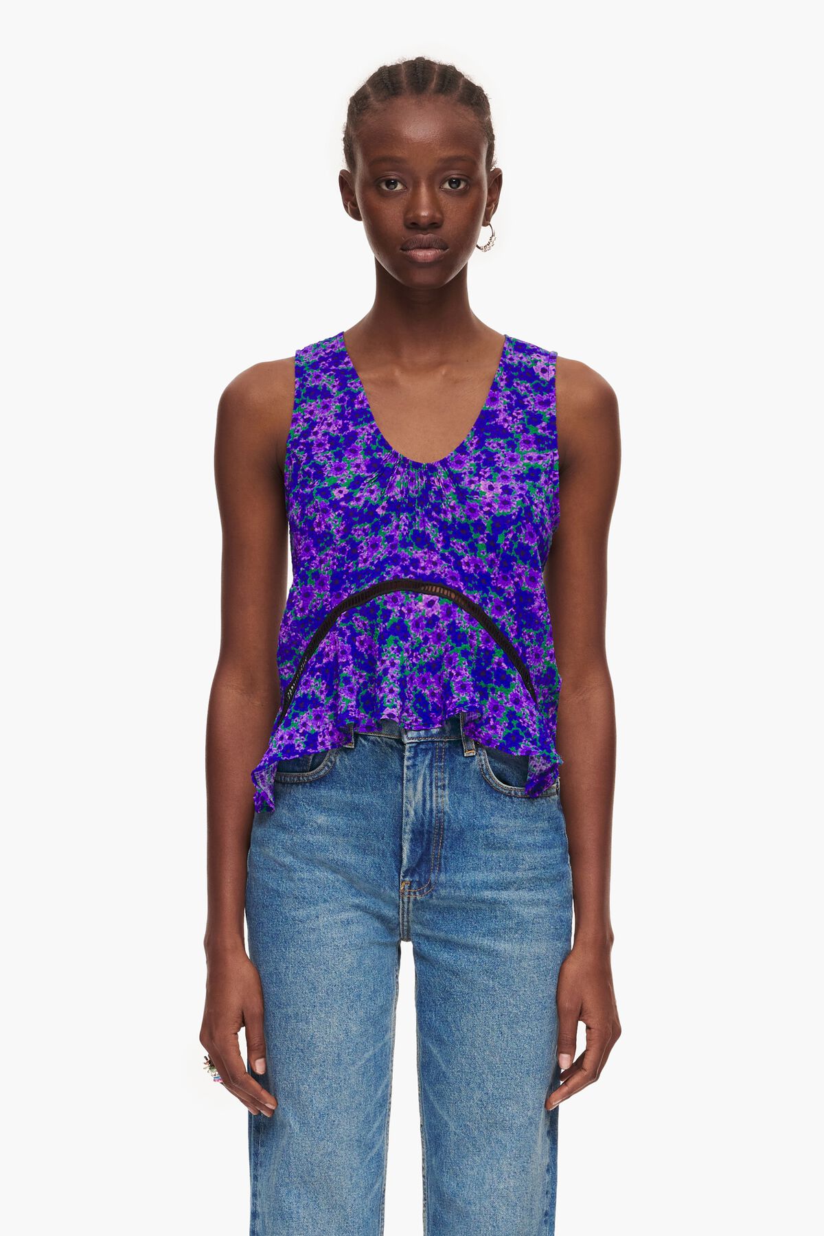 Top mini print Flowers Full