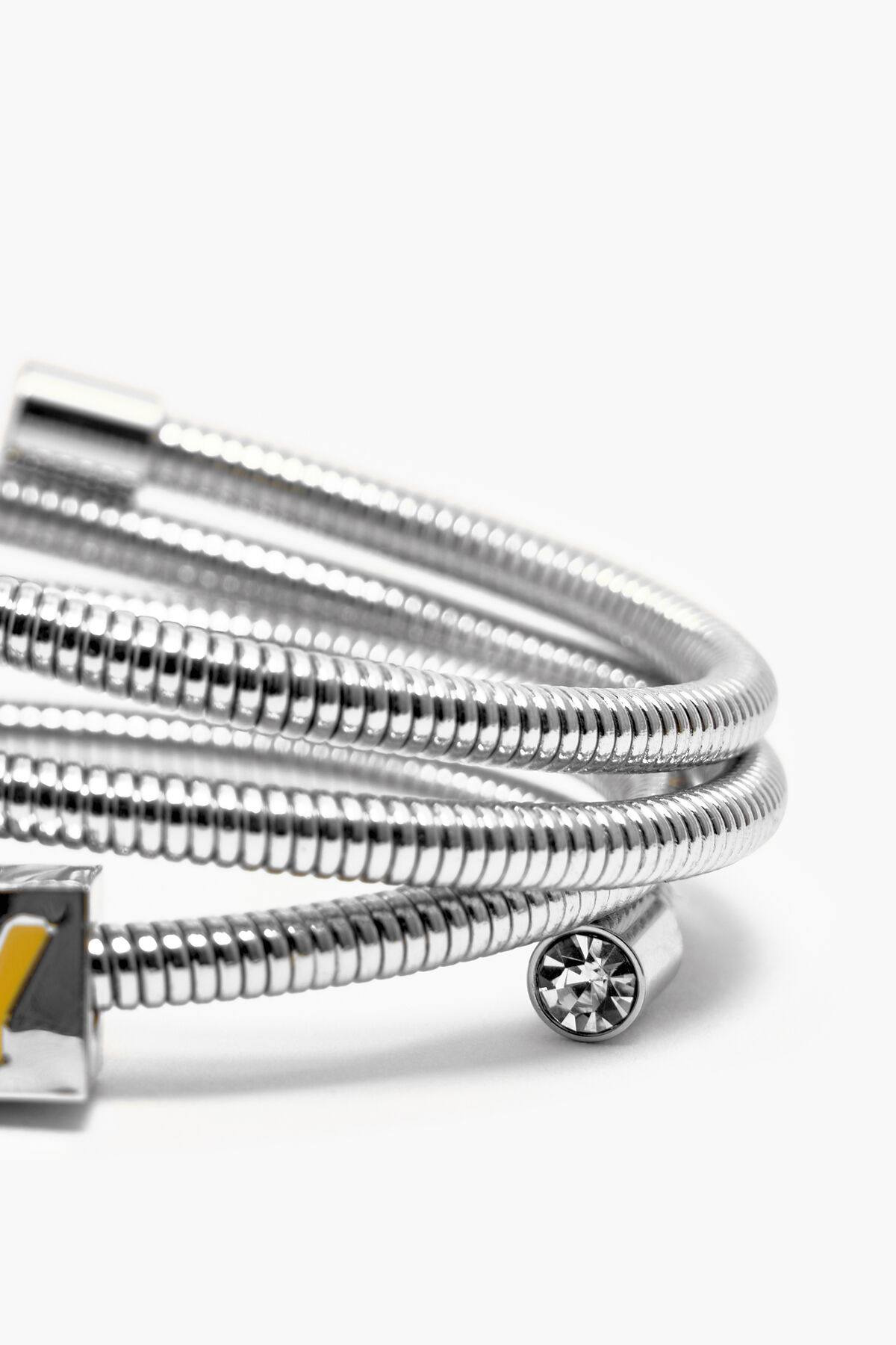 Pulsera muelle logo plateada