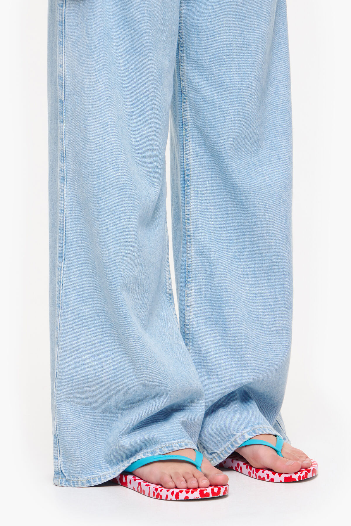 Chancla print Leopard rojo