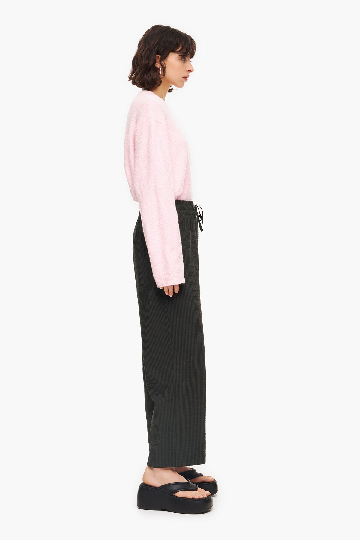 Pantalón textura negro