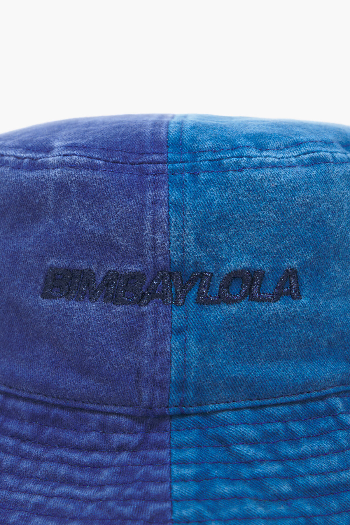 Gorro bucket algodón bicolor azul