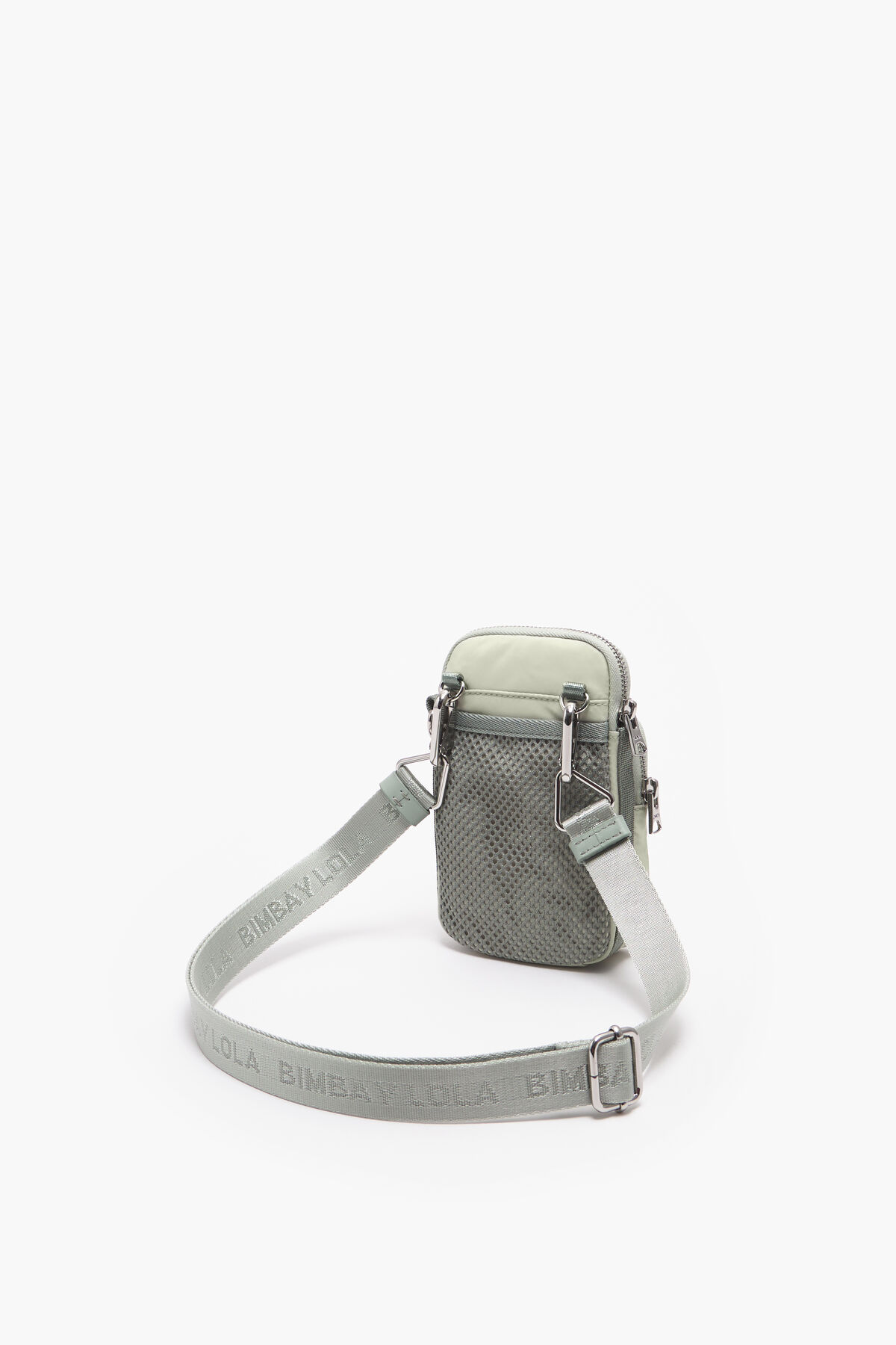 Minibolso rectangular gris hielo