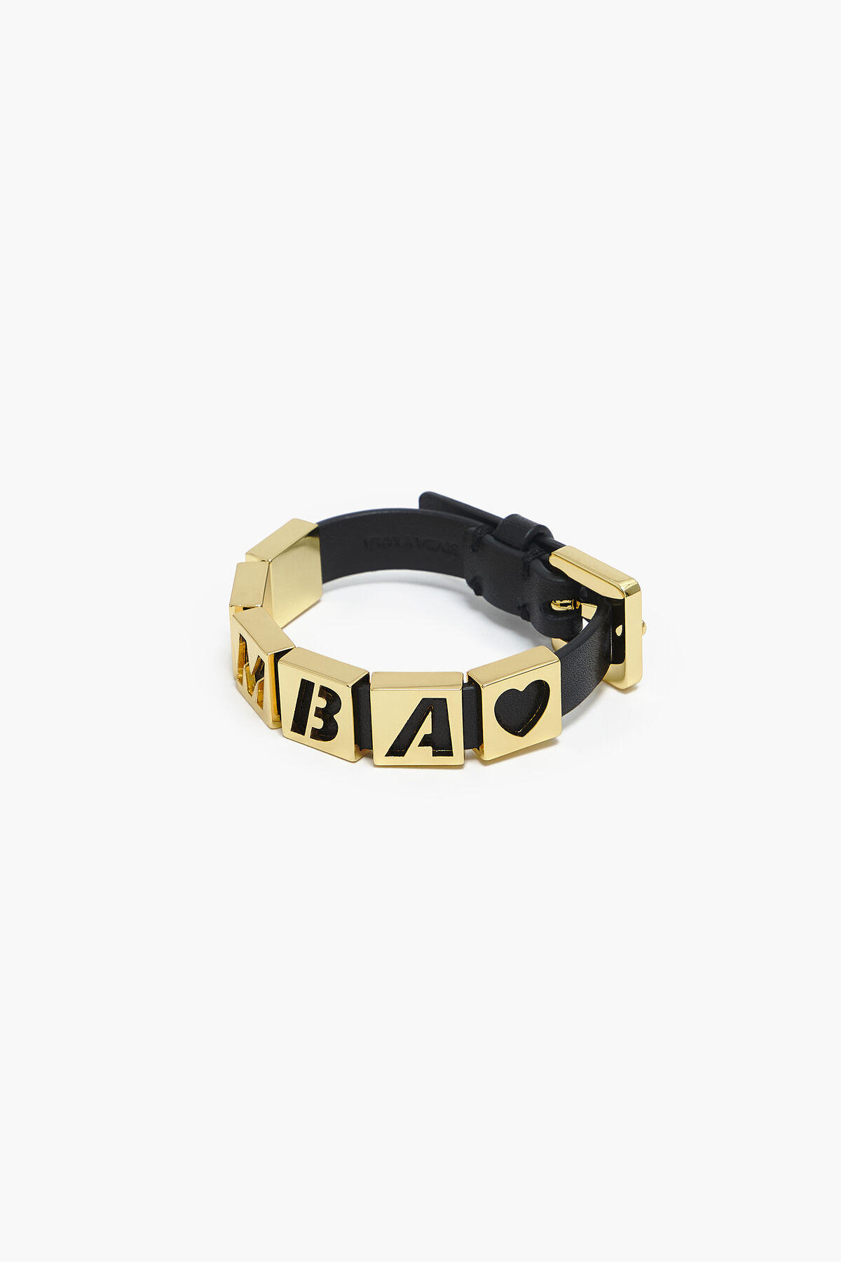 Pulsera letras logo piel negra