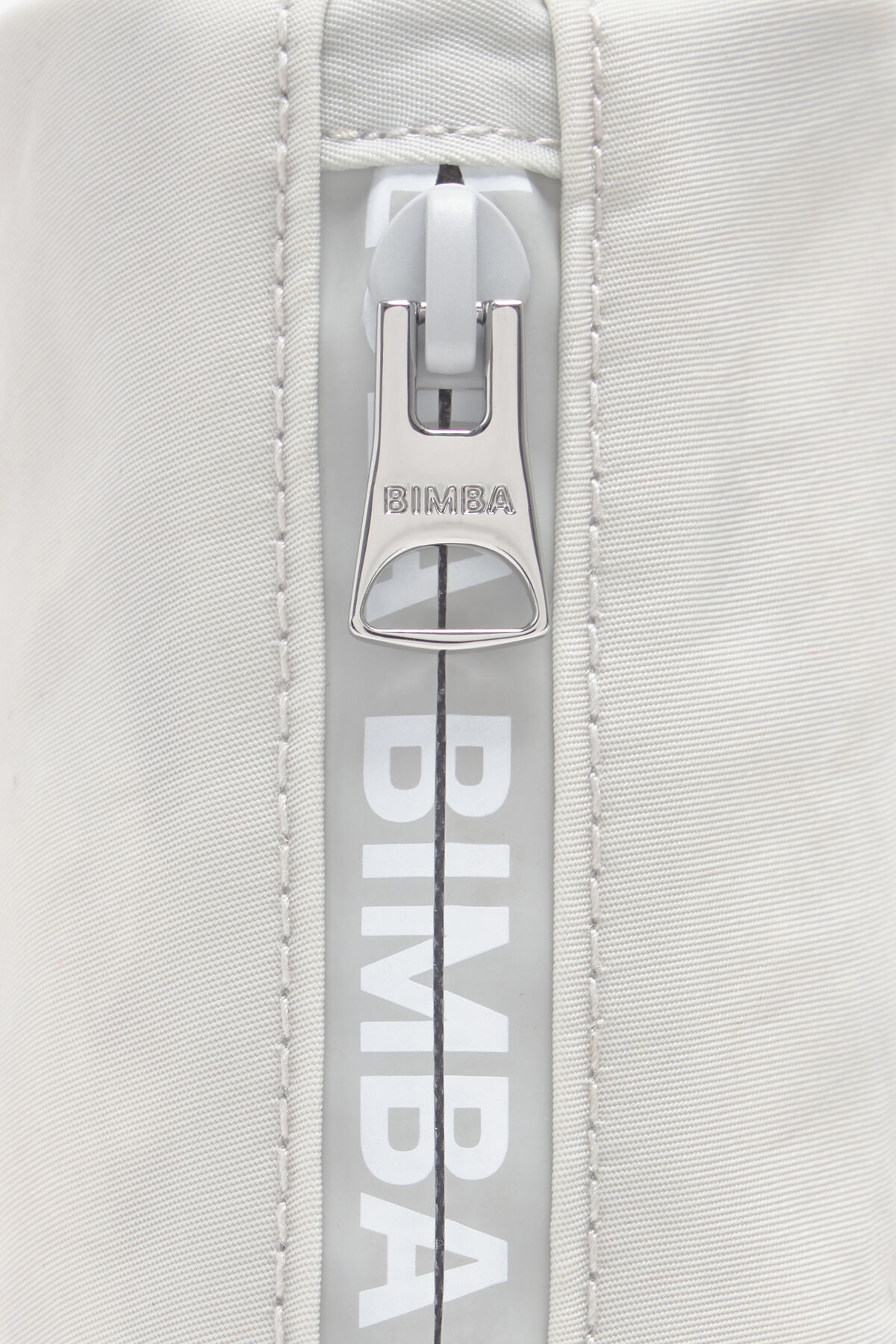 Estuche cilíndrico nylon gris hielo