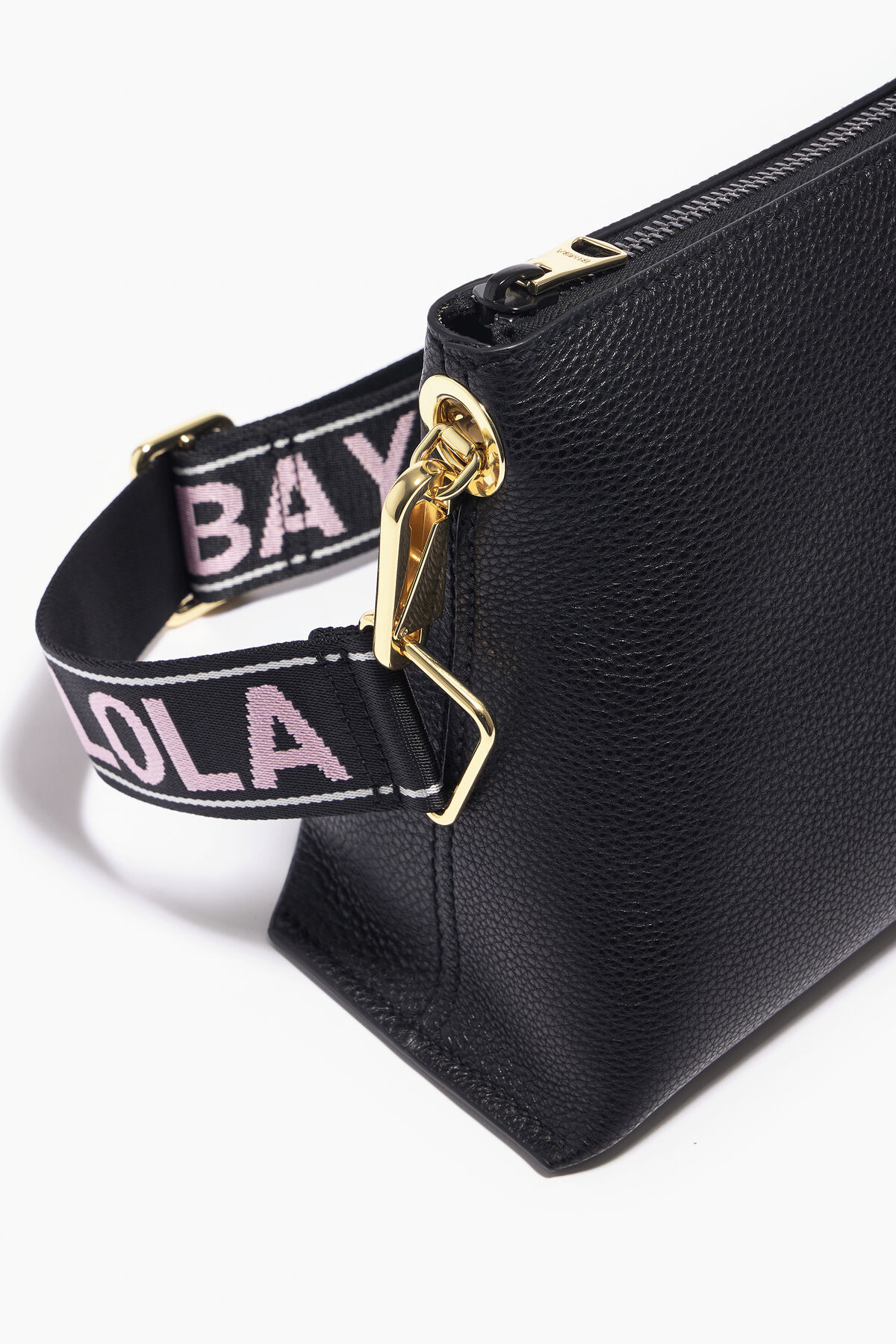 Bolso trapecio M piel negro