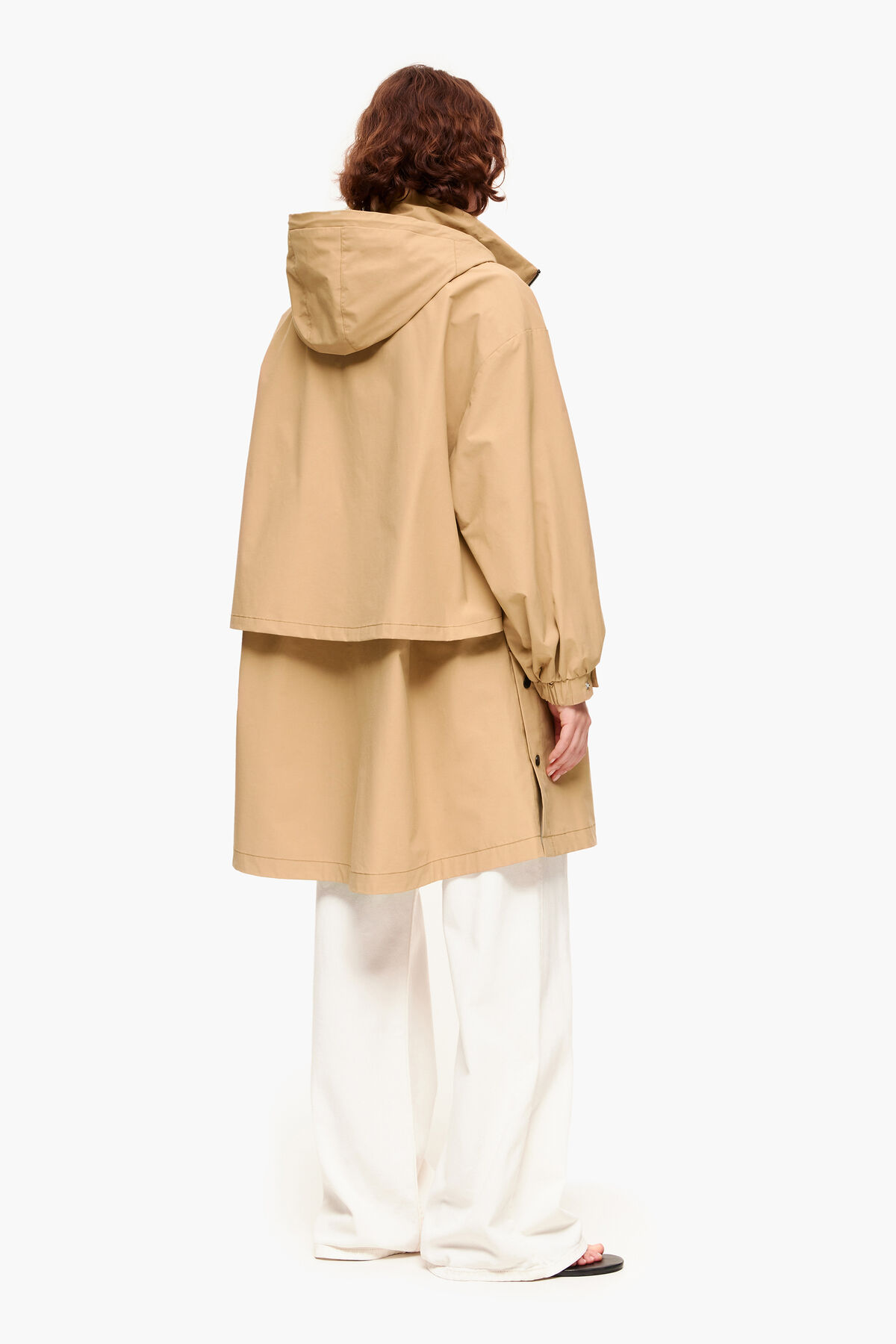 Gabardina evasé camel