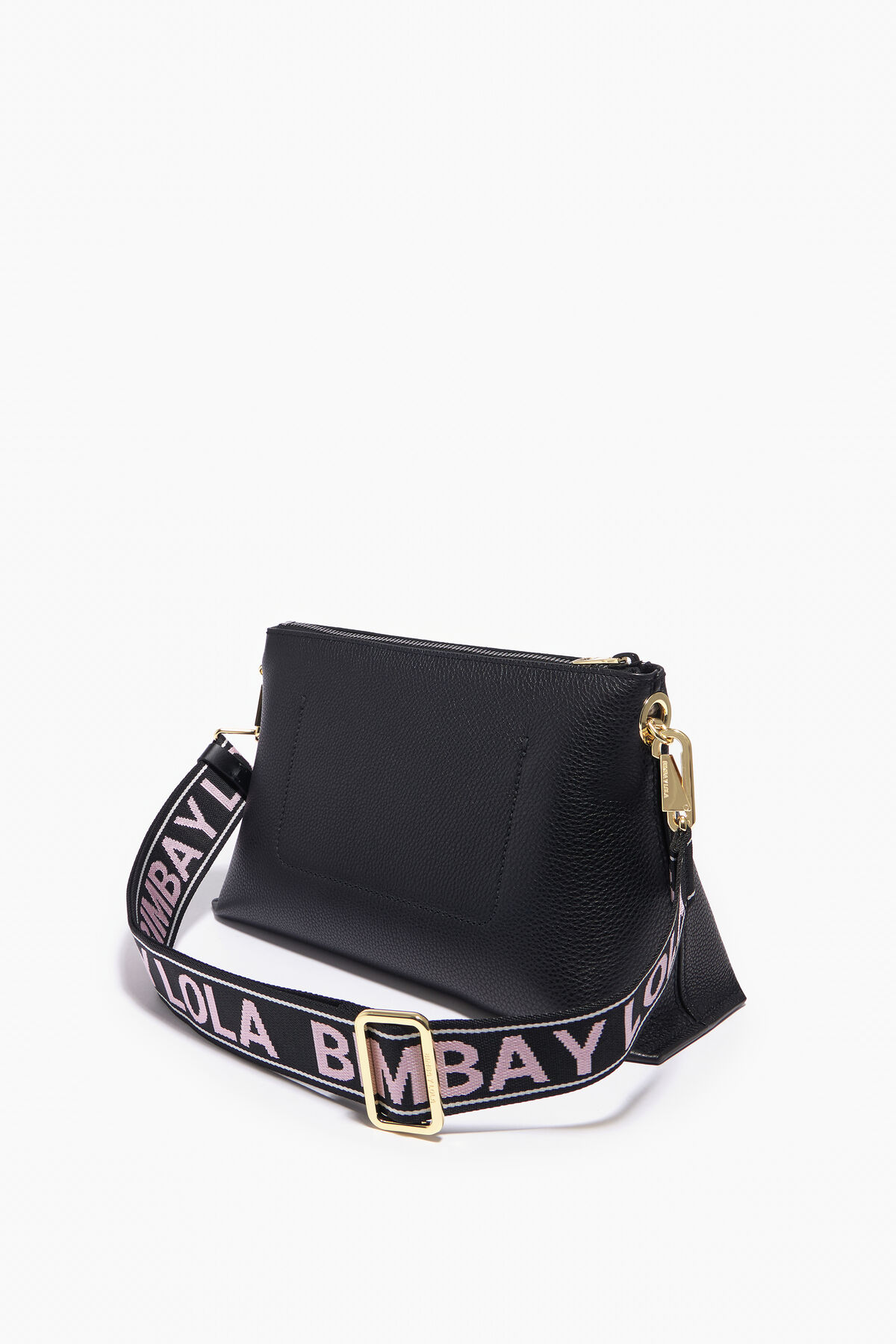 Bolso trapecio M piel negro