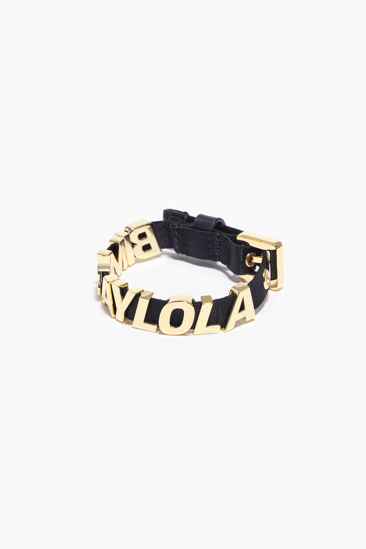 Pulsera letras logo negra