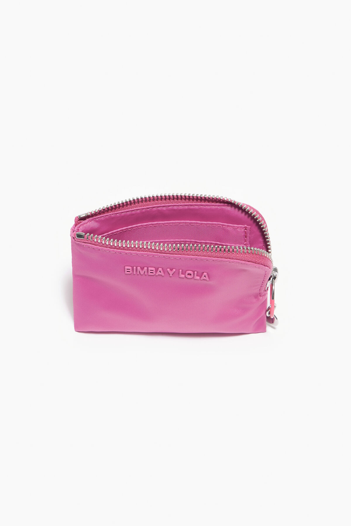 Monedero curvo nylon rosa