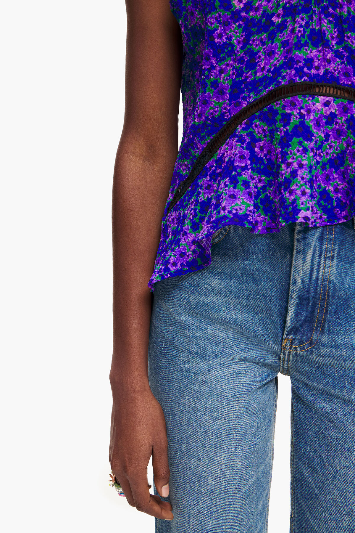 Top mini print Flowers Full