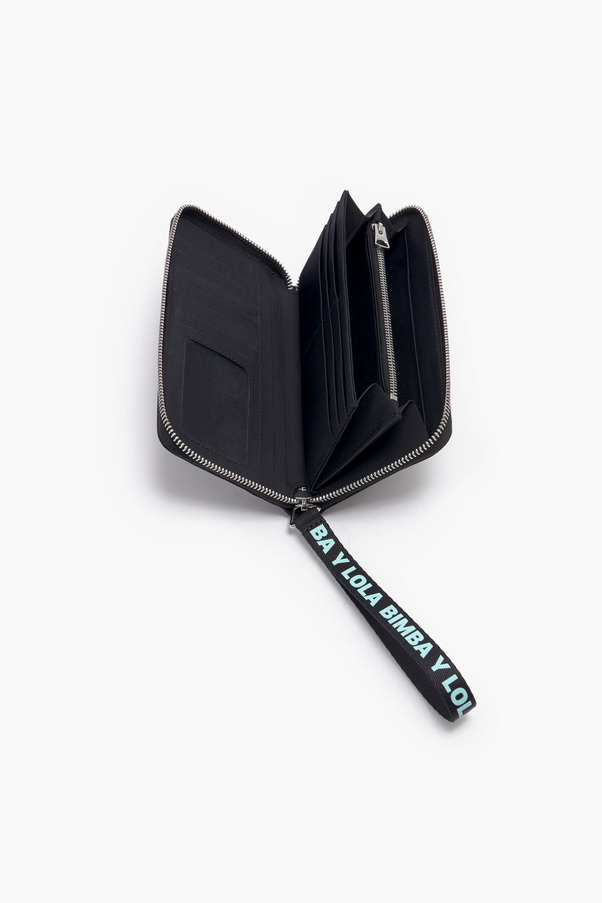 Billetera libro nylon negra