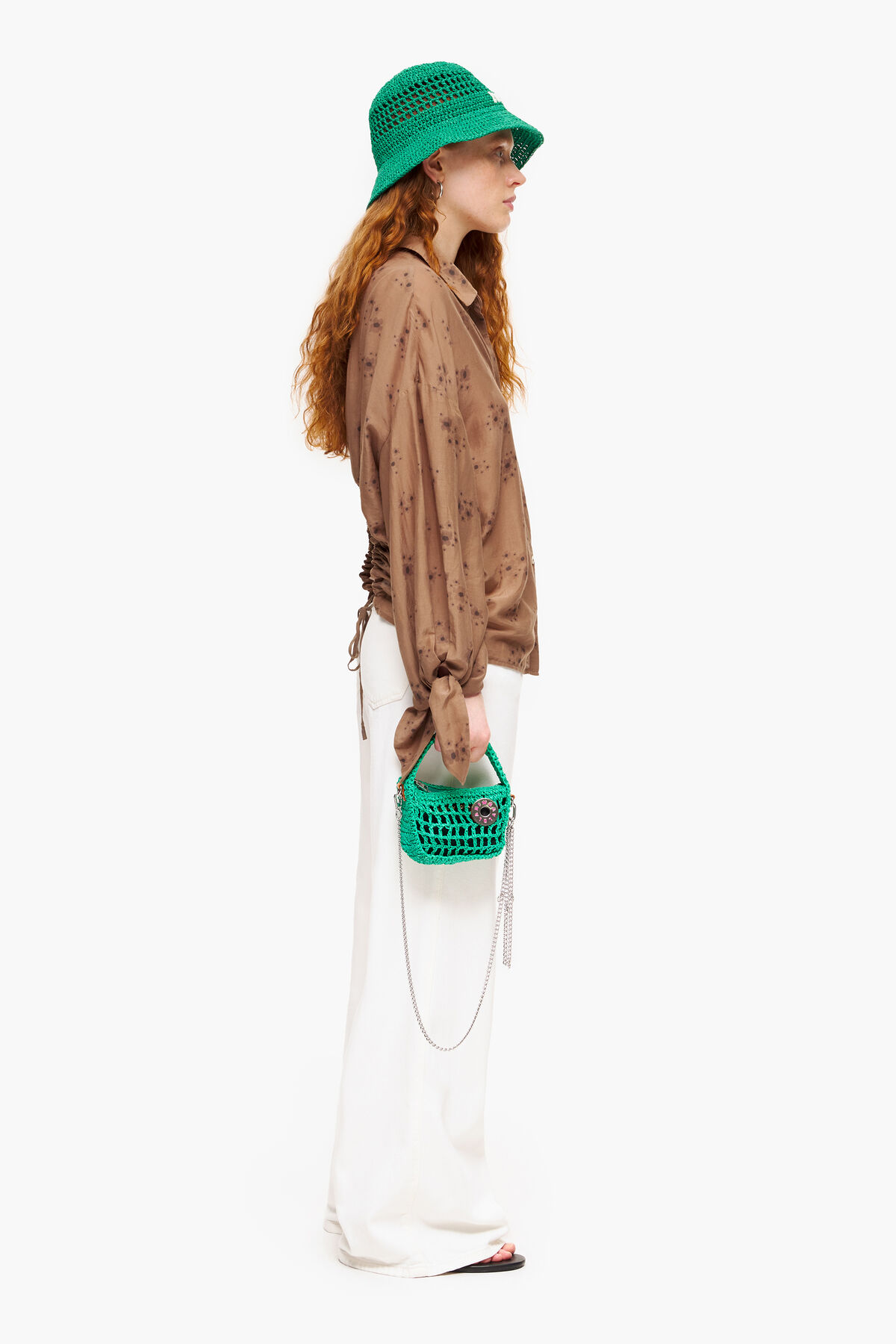 Bolso hobo XS rafia verde