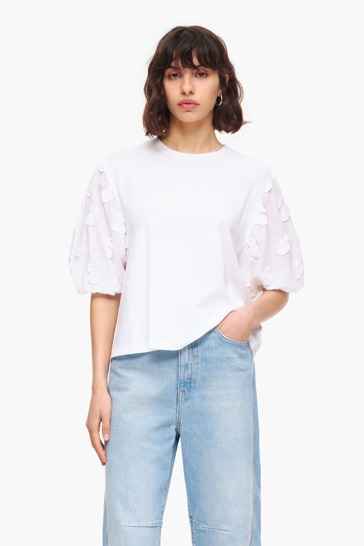 Camiseta doble tejido blanca