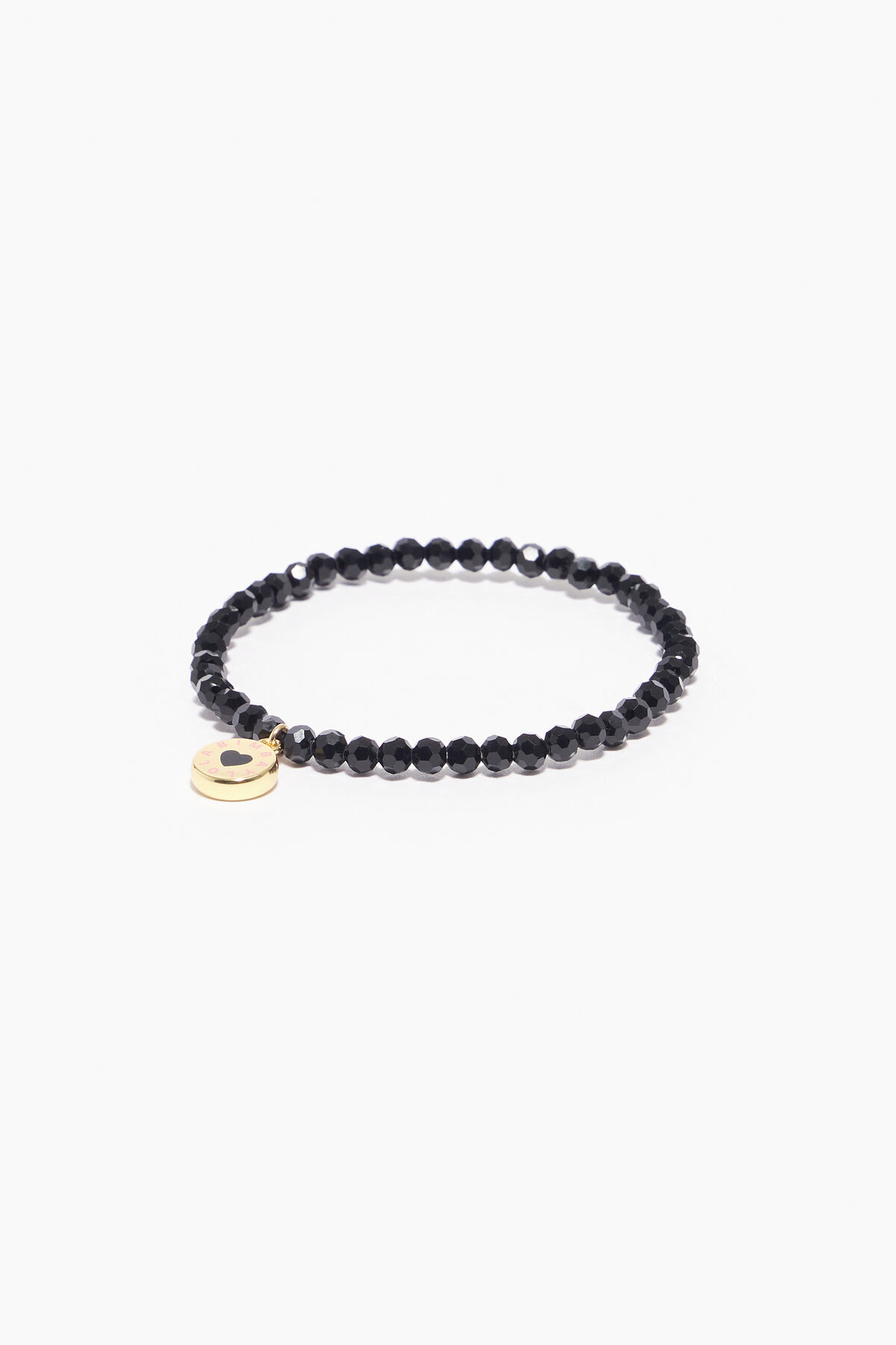 Pulsera cristales logo negra