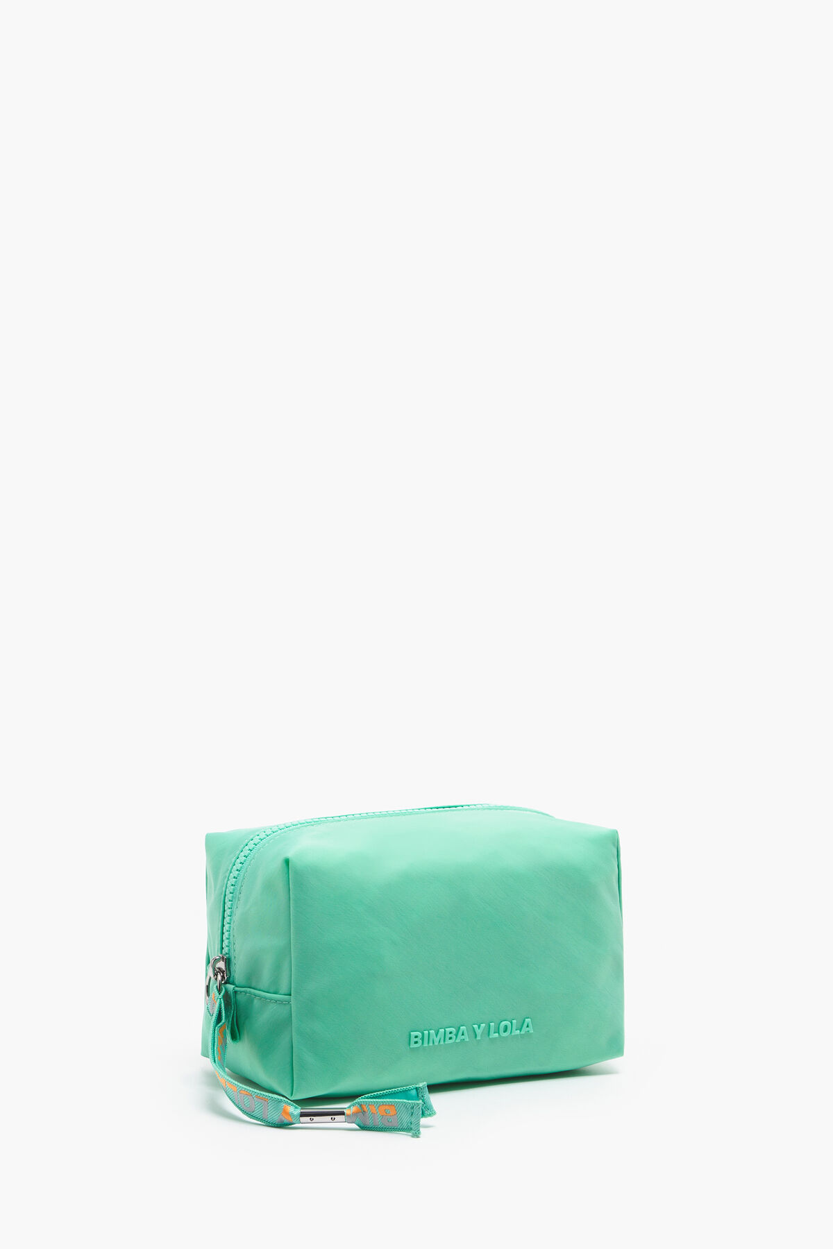 Neceser rectangular M nylon verde agua