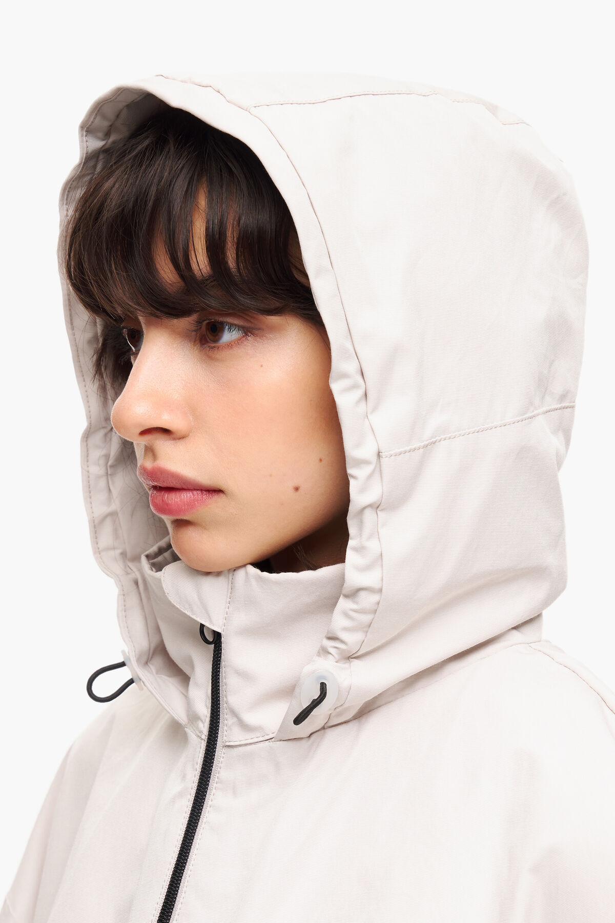 Gabardina evasé gris