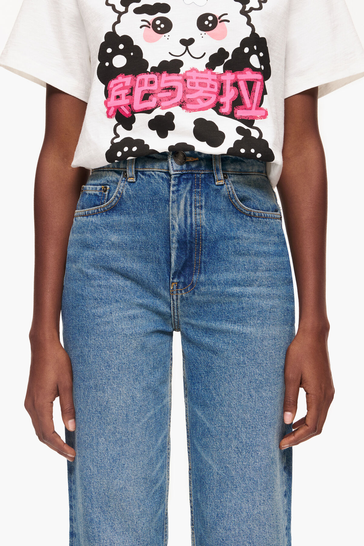 STRAIGHT FULL LENGTH - Vaquero recto azul