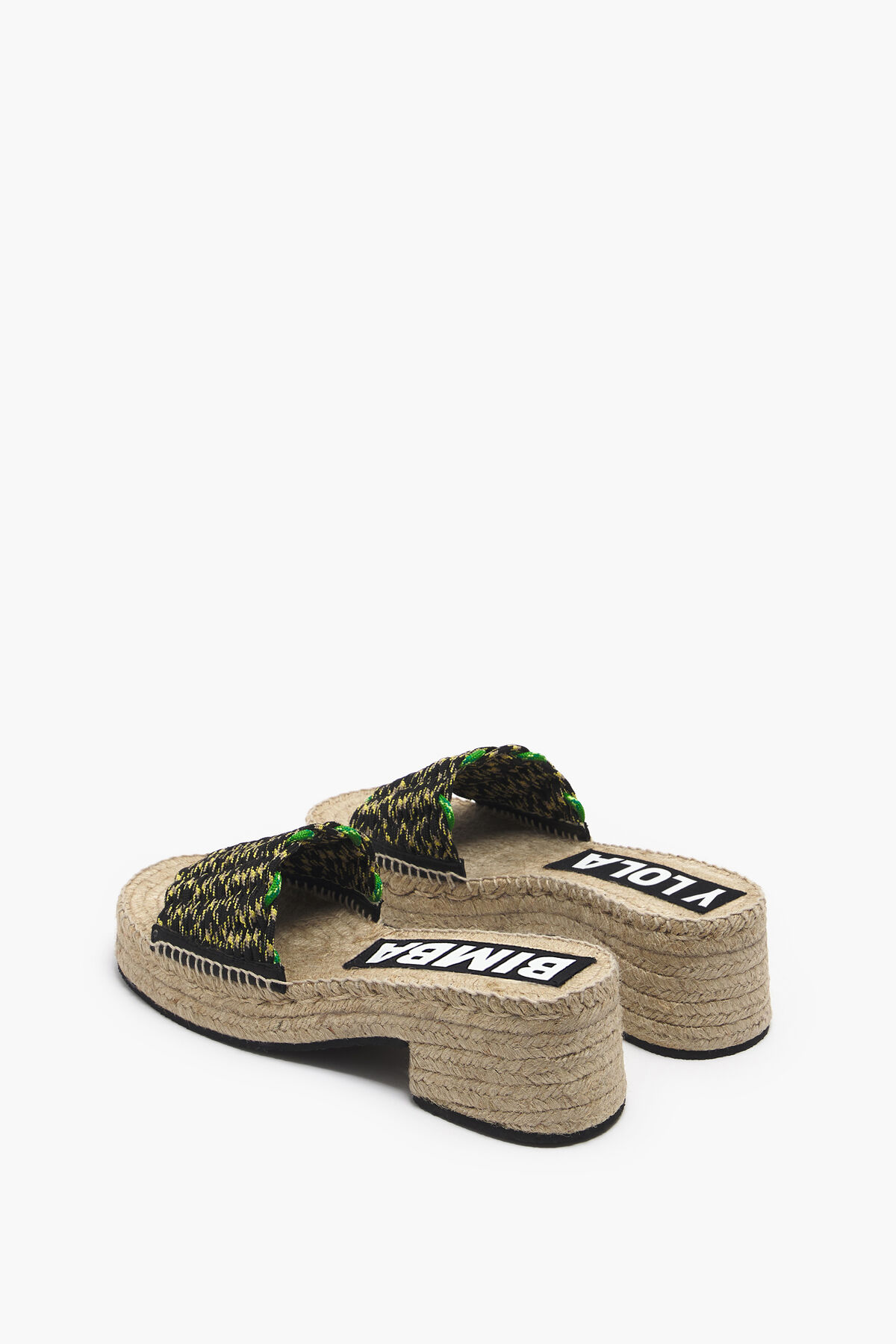 Cuña yute macramé verde